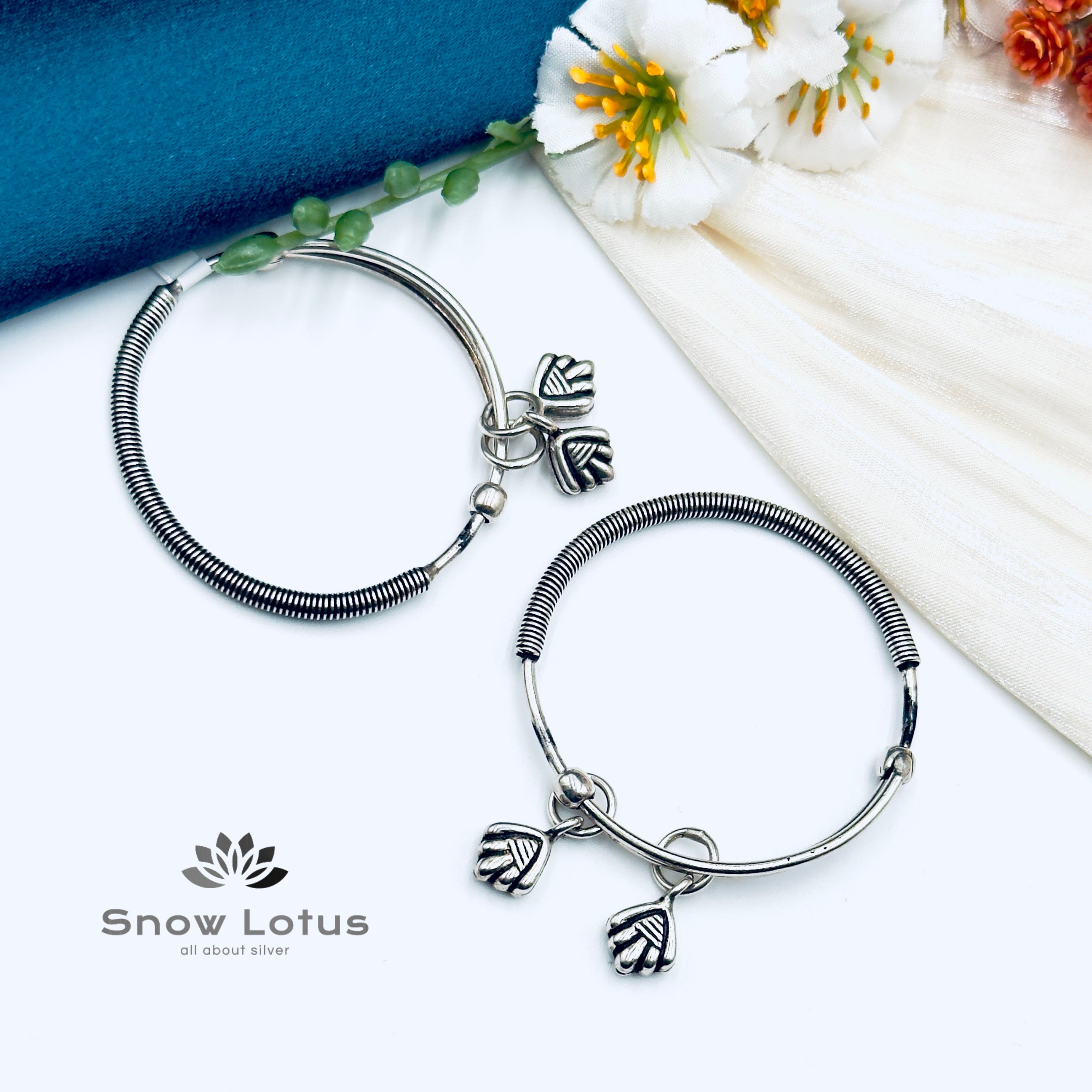 Oxidised Kids Kada Pair
