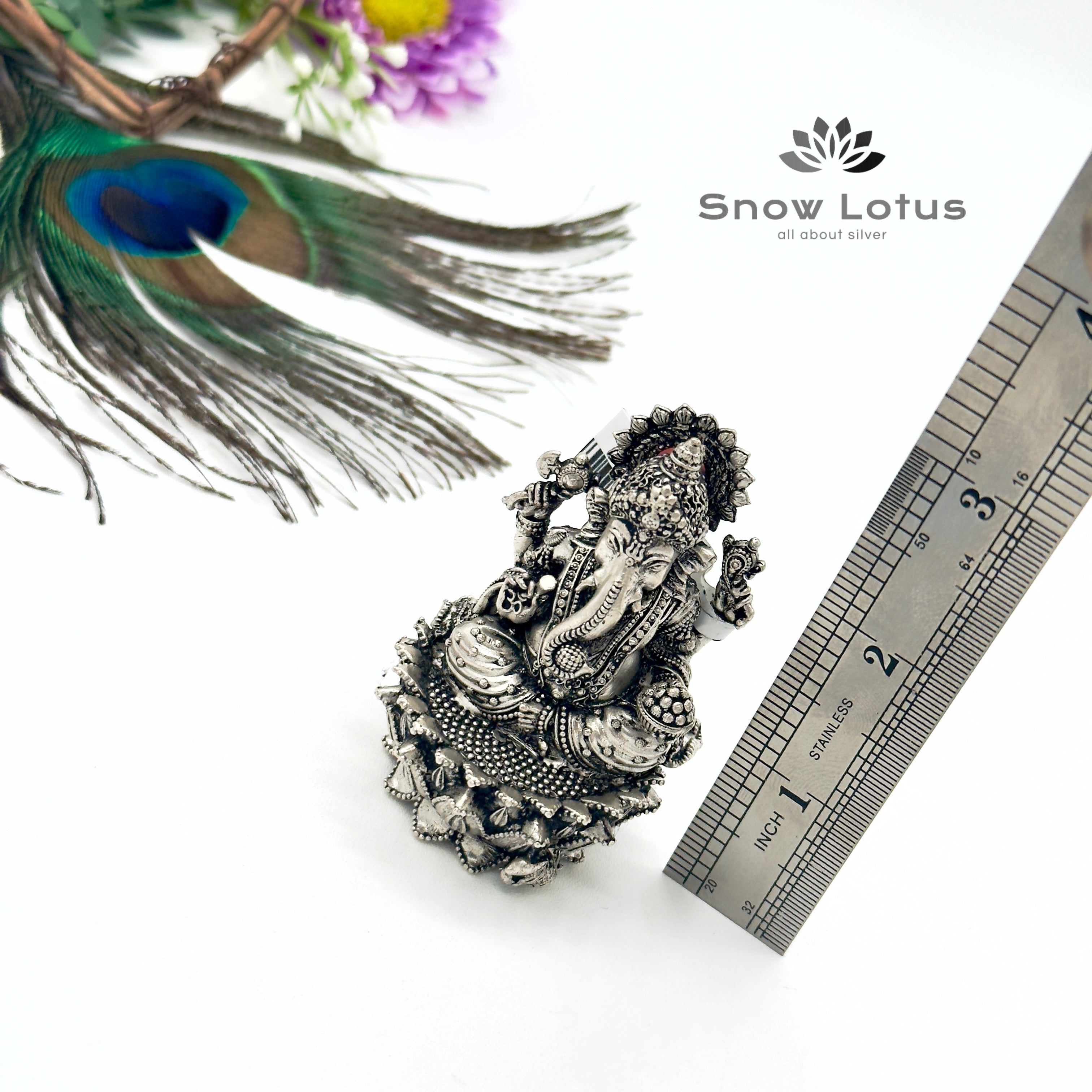 Ganesh on Lotus work 3D Hallow