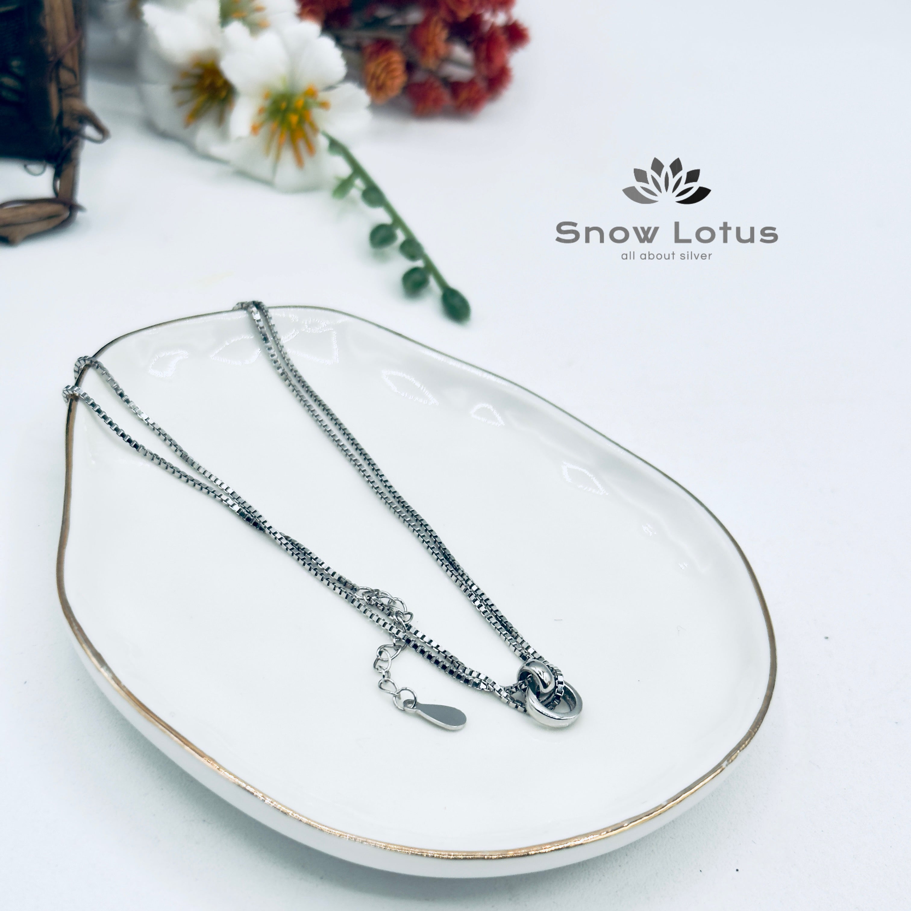 Ring & Link Chain Anklets Pair