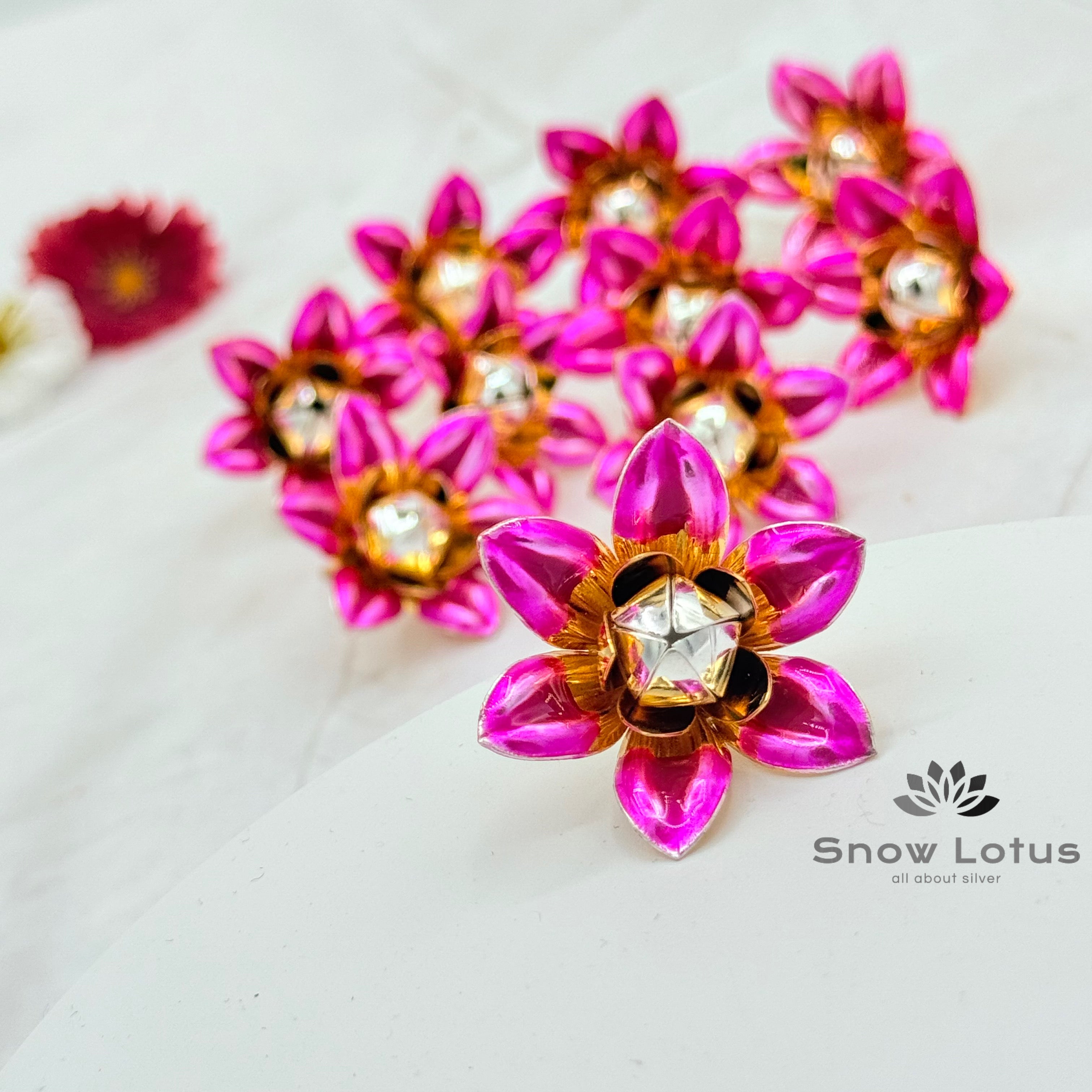 Pink enamel Bud jasmine