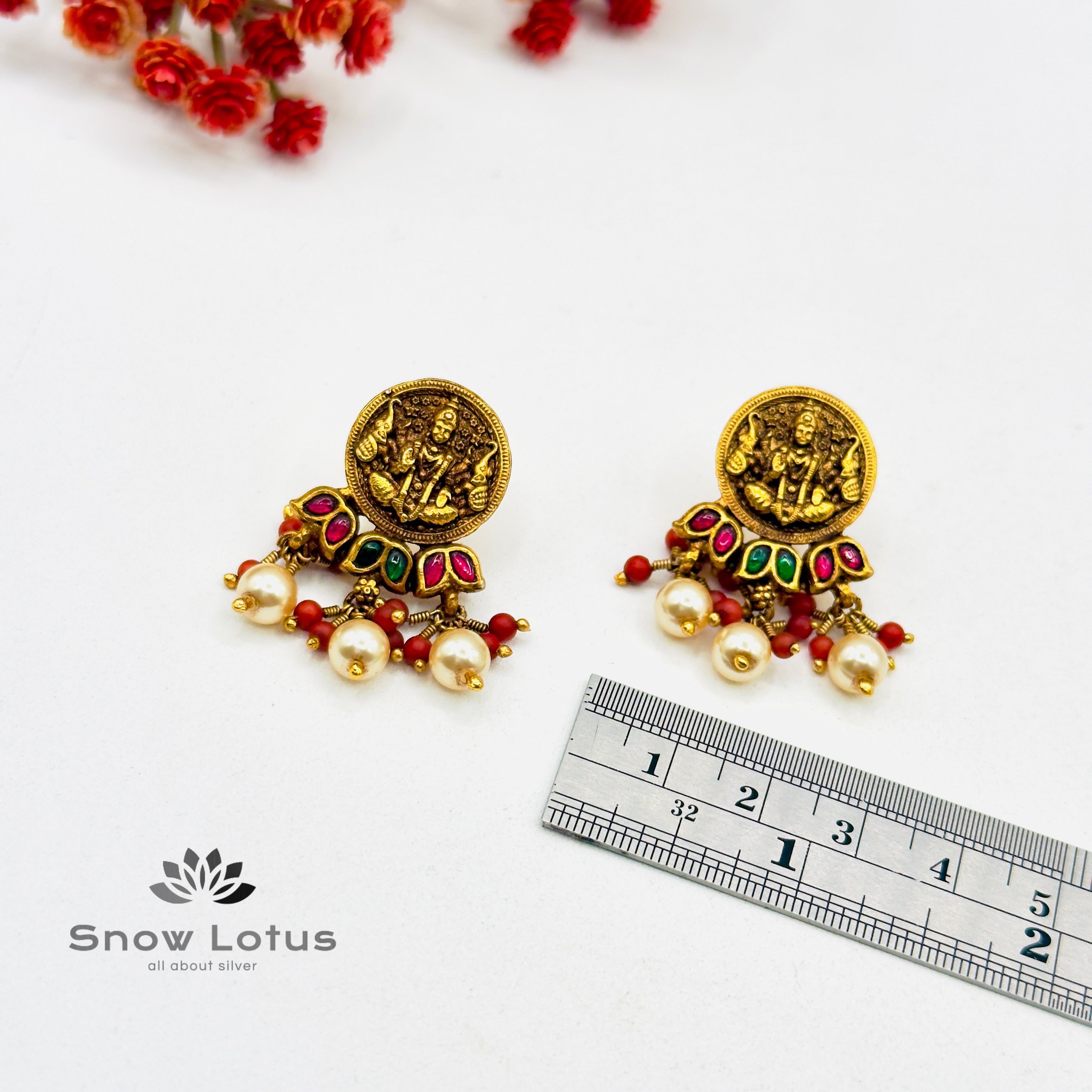 Coin Lakshmi Kundan Studs