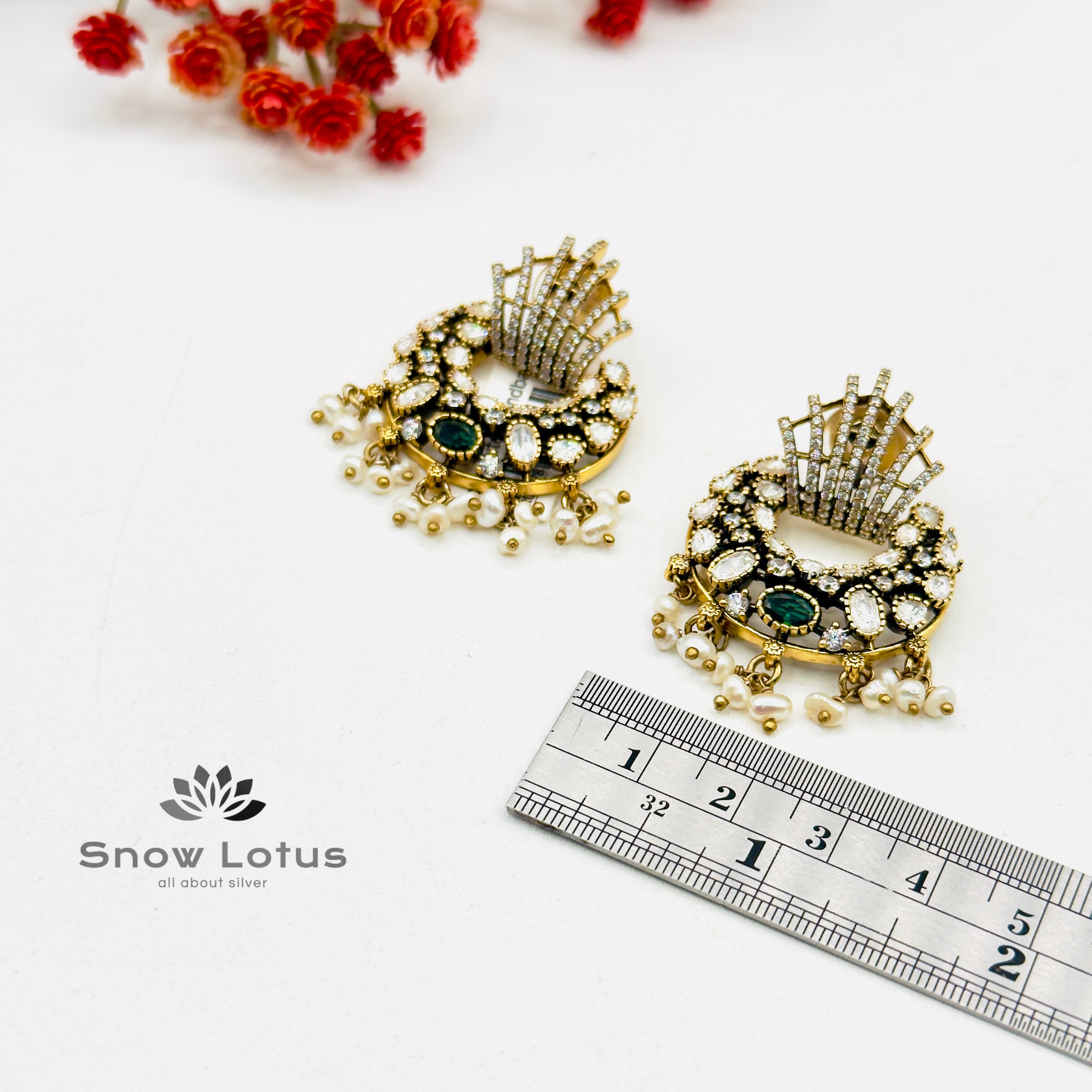 Embellished Moissanite Chandbali
