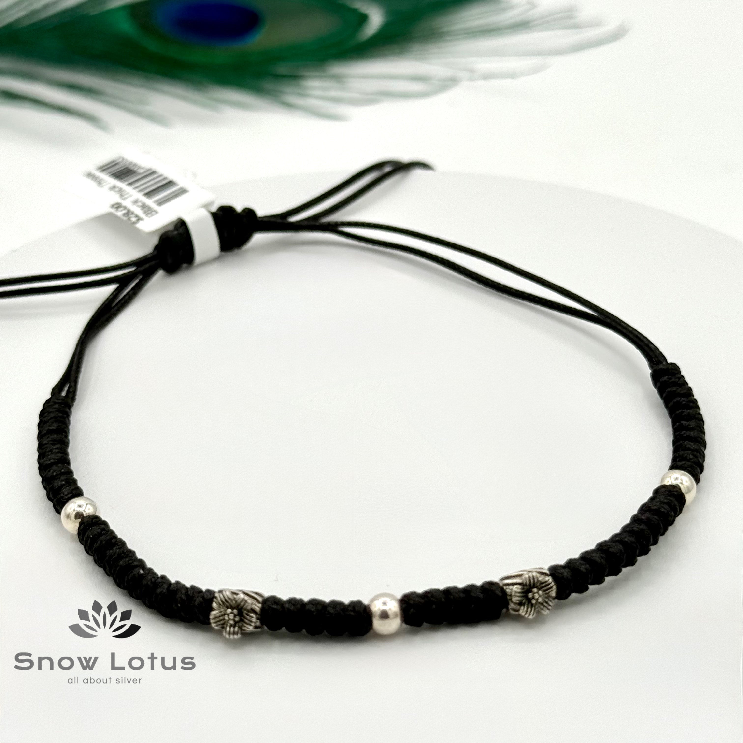 Black Thick Thread Anklets M6