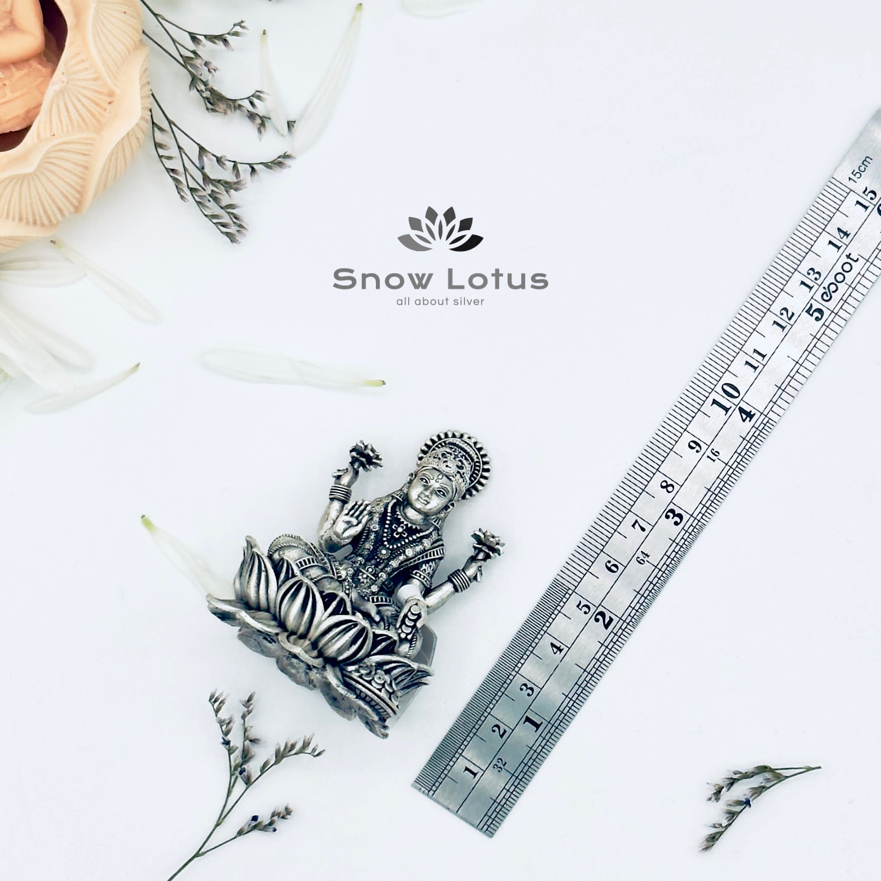 Antique Lotus Lakshmi Idol 3D