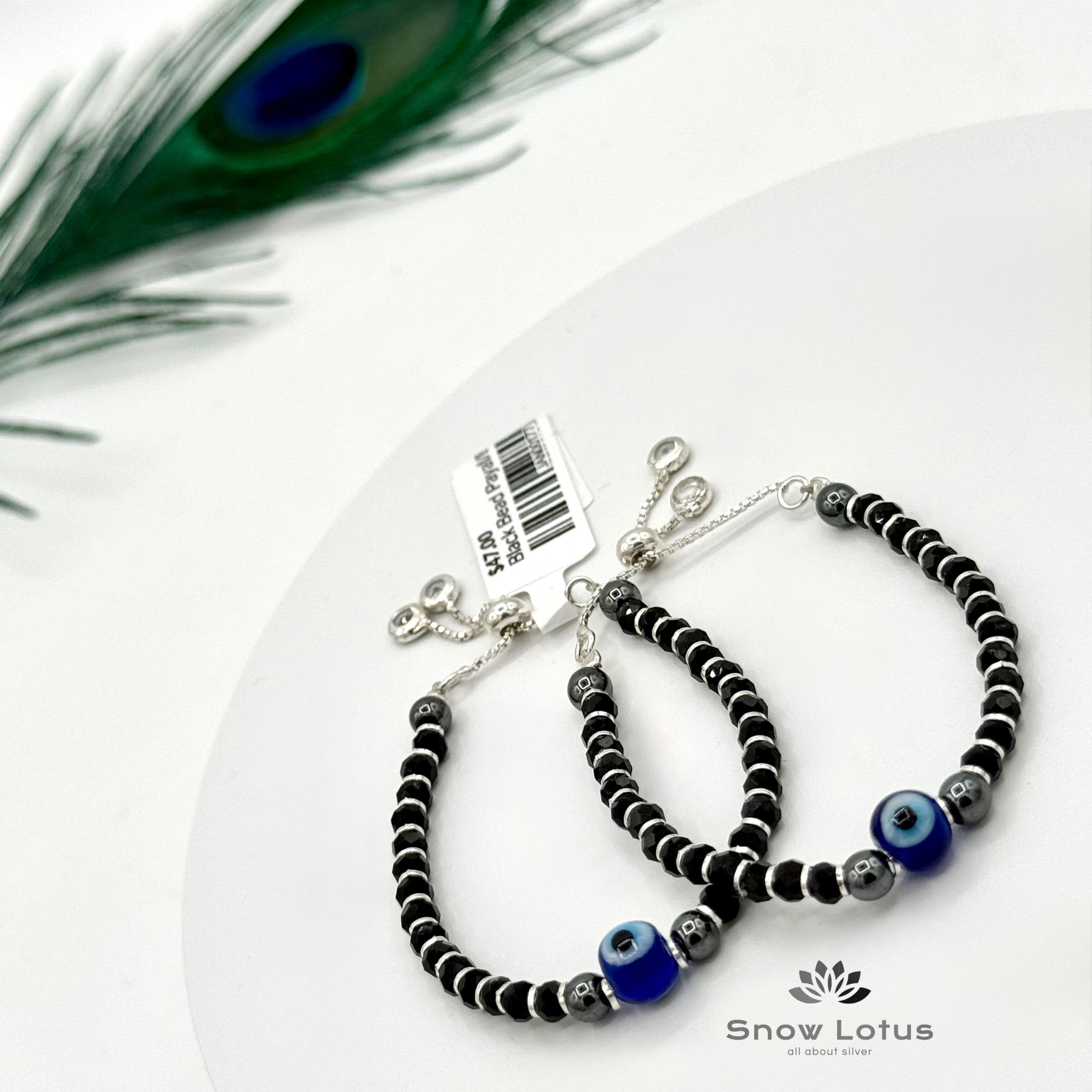 Black Bead Payal/Bracelet M4