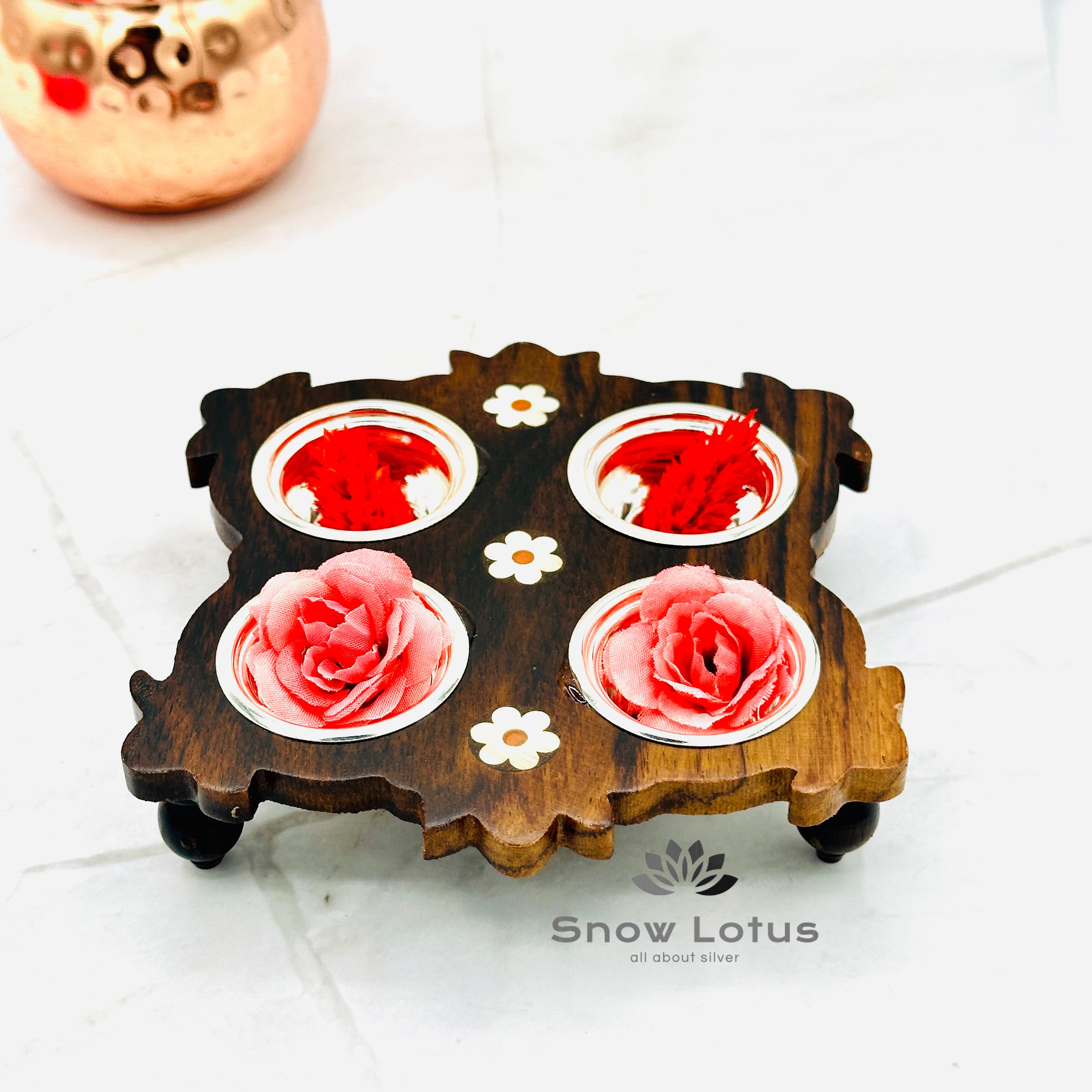 4 Cup Wooden Panchapali