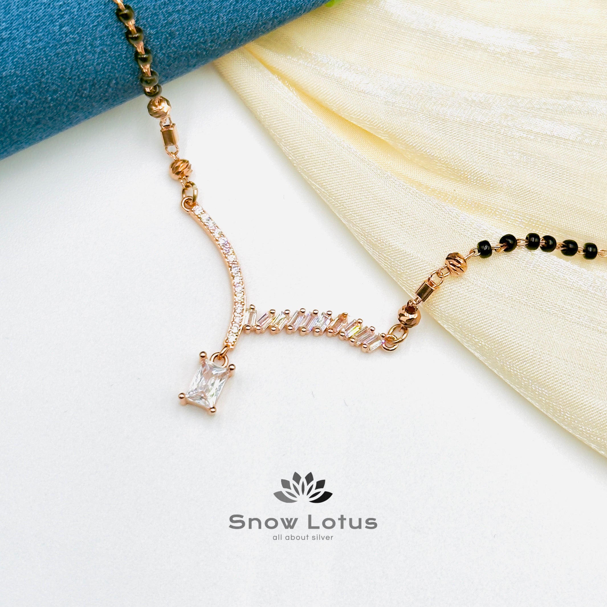 Rectangular Rose Gold Mangalsutra