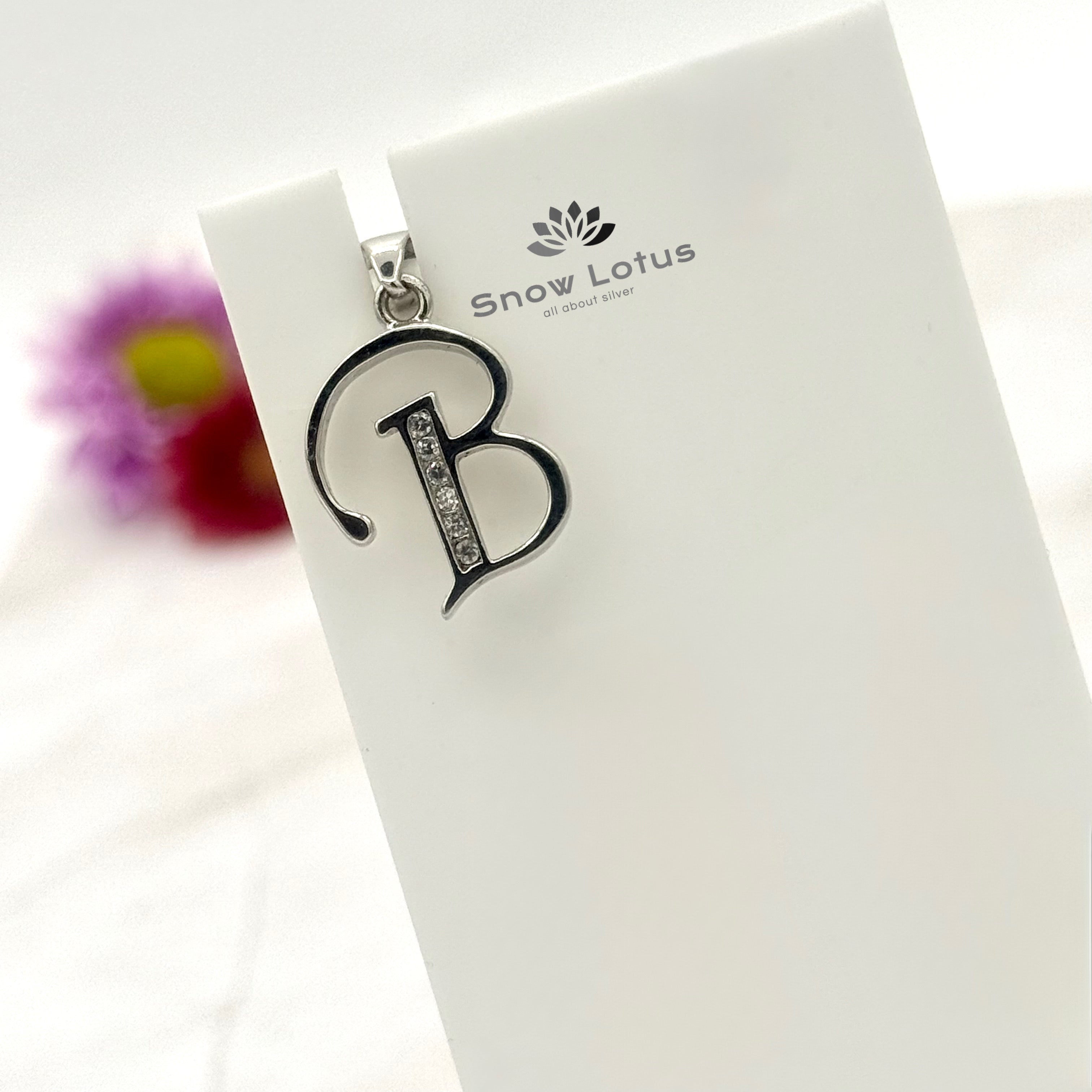 B Alphabet CZ Pendant Big