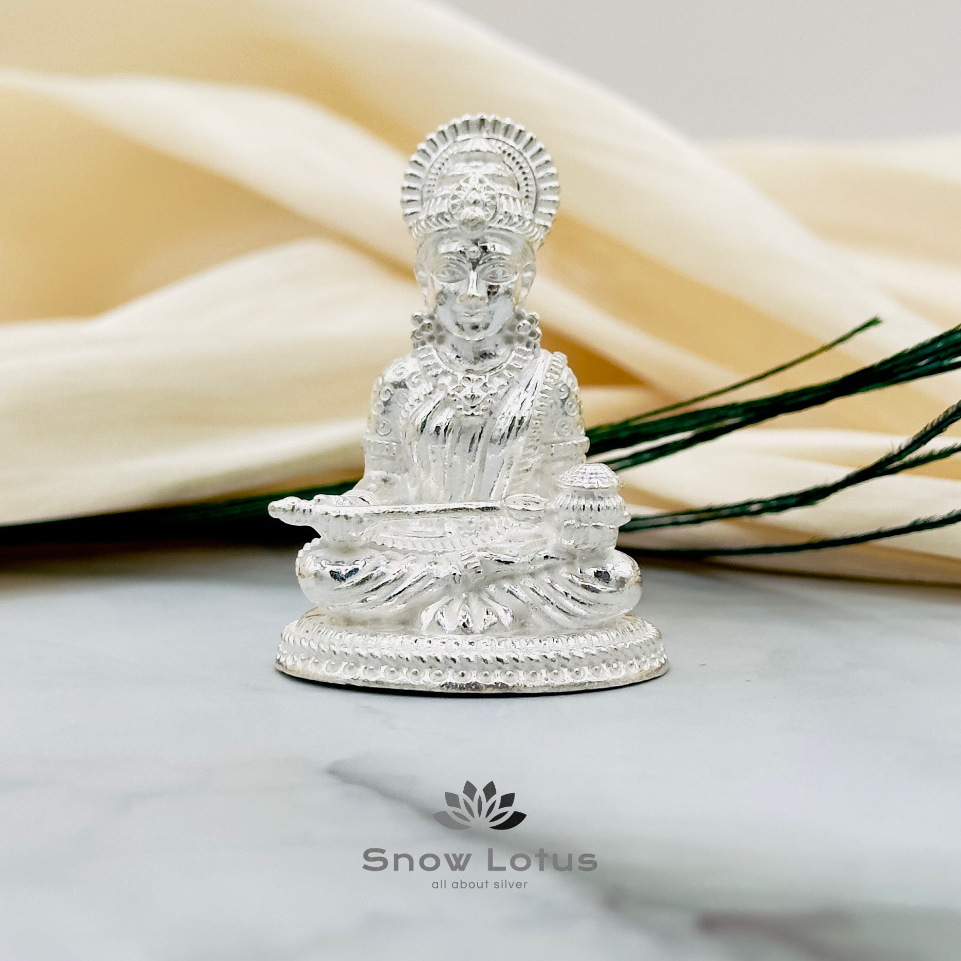Annapurna Devi Silver Solid 3D