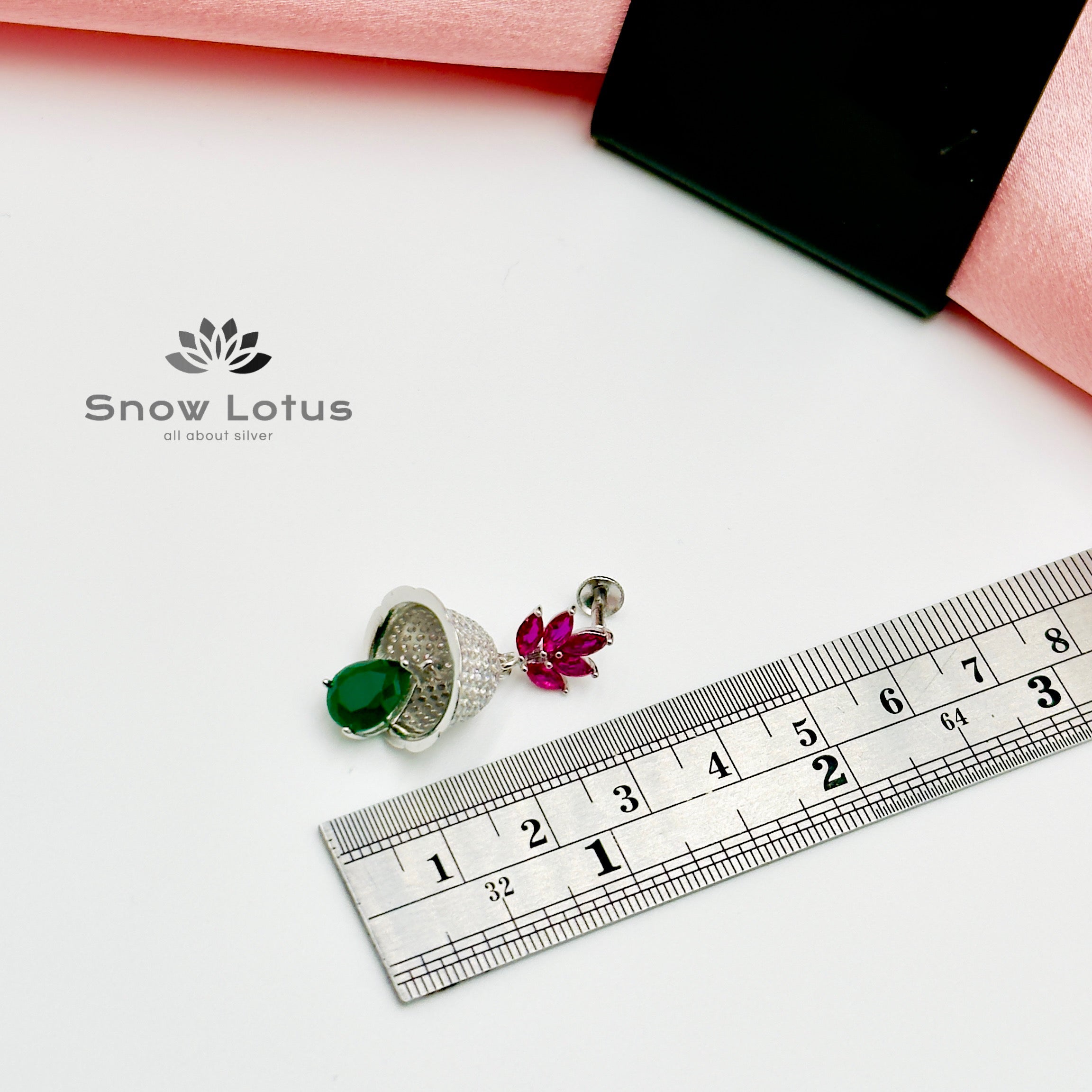 Crimson Petal Bells Jhumka