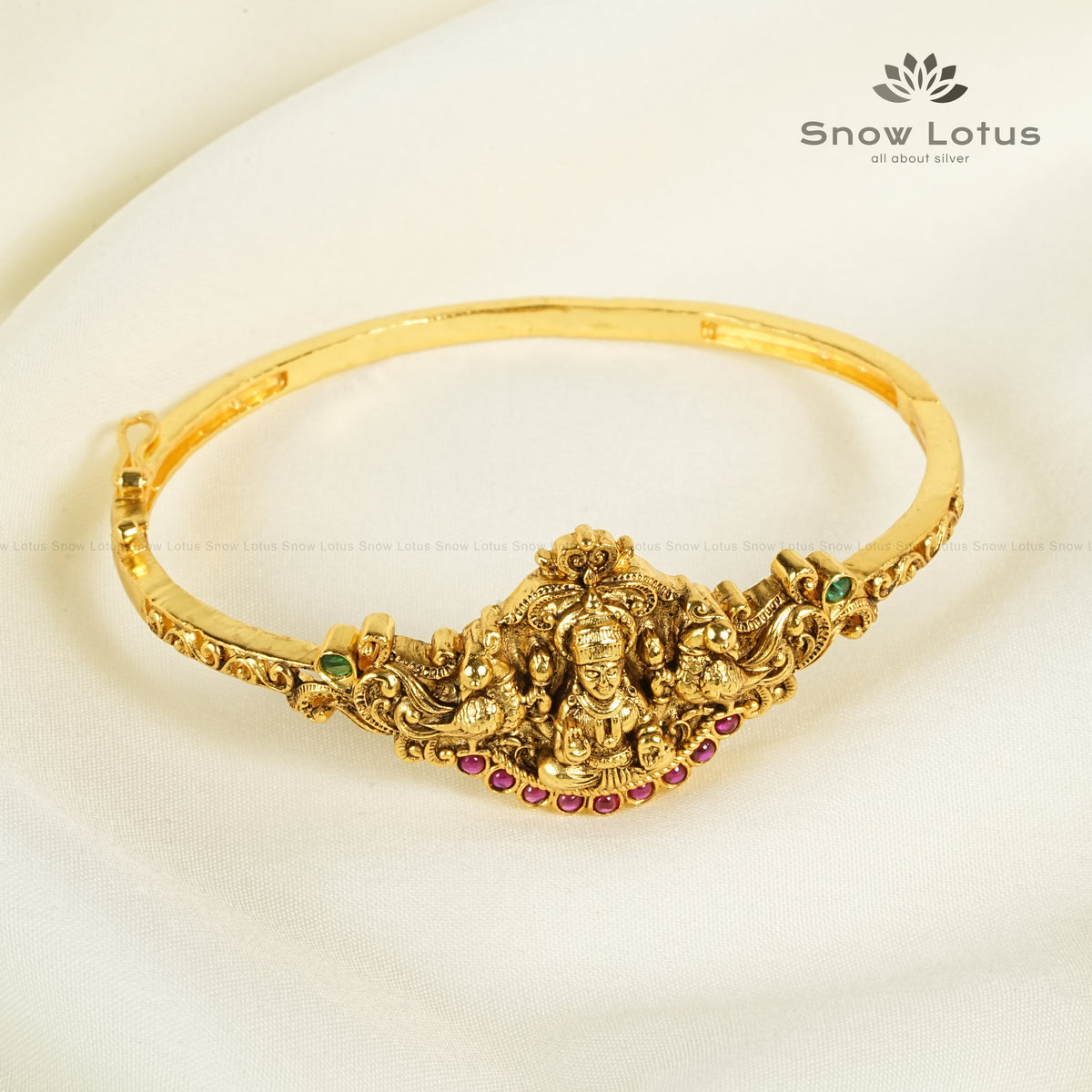 Heritage Lakshmi Antique Oval Kada Bracelet