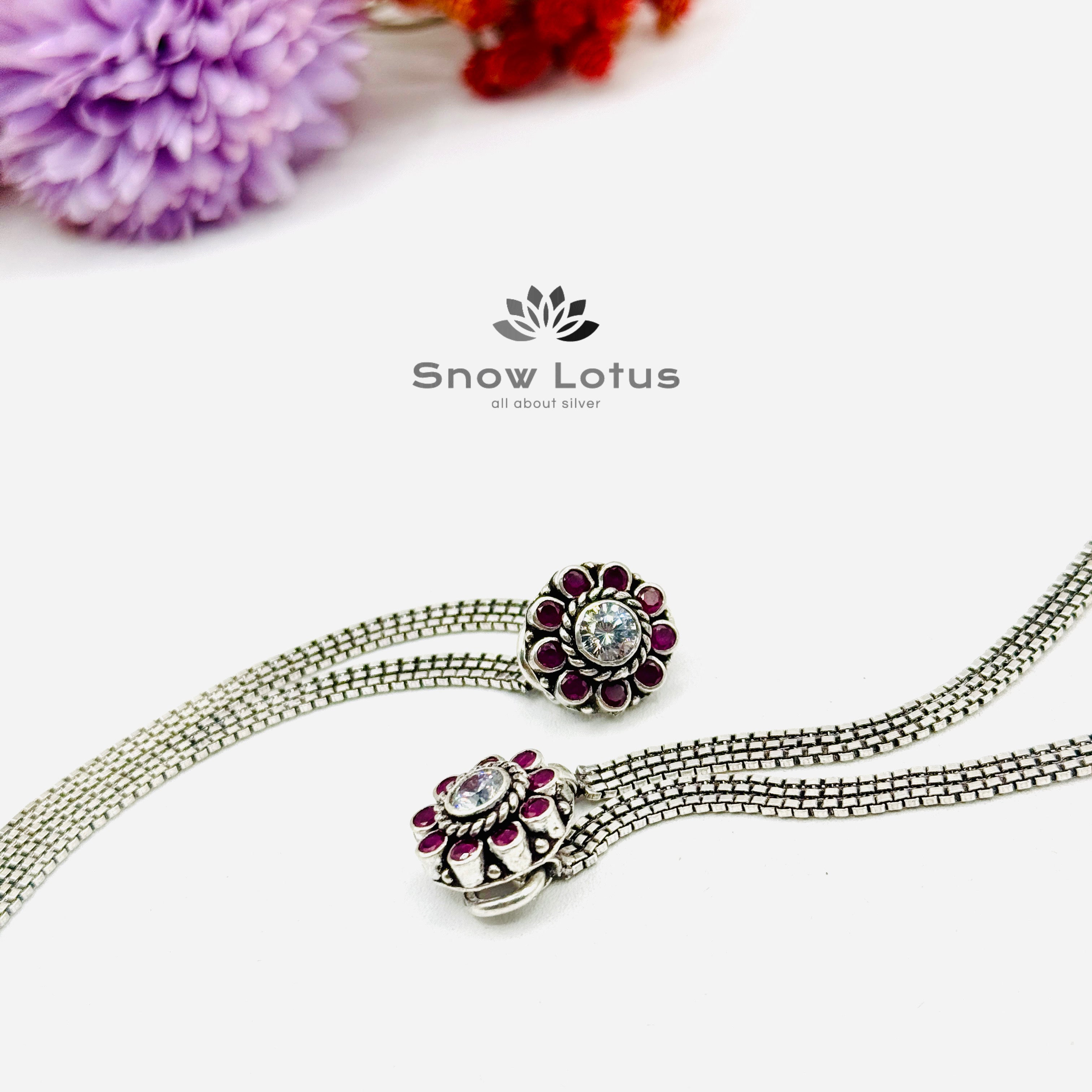 Interlinked Floral Anklets