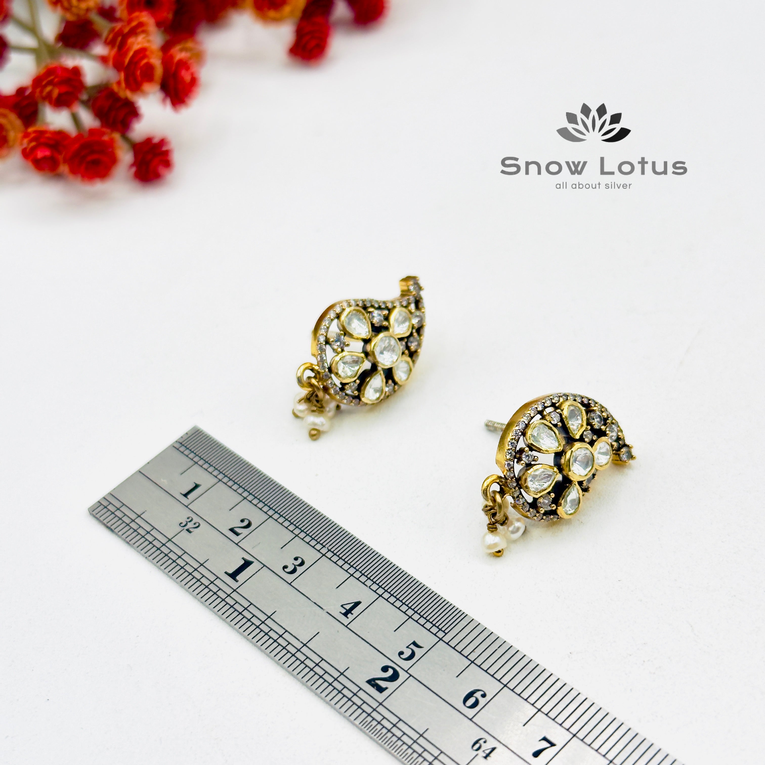 Mango Moissanite Studs
