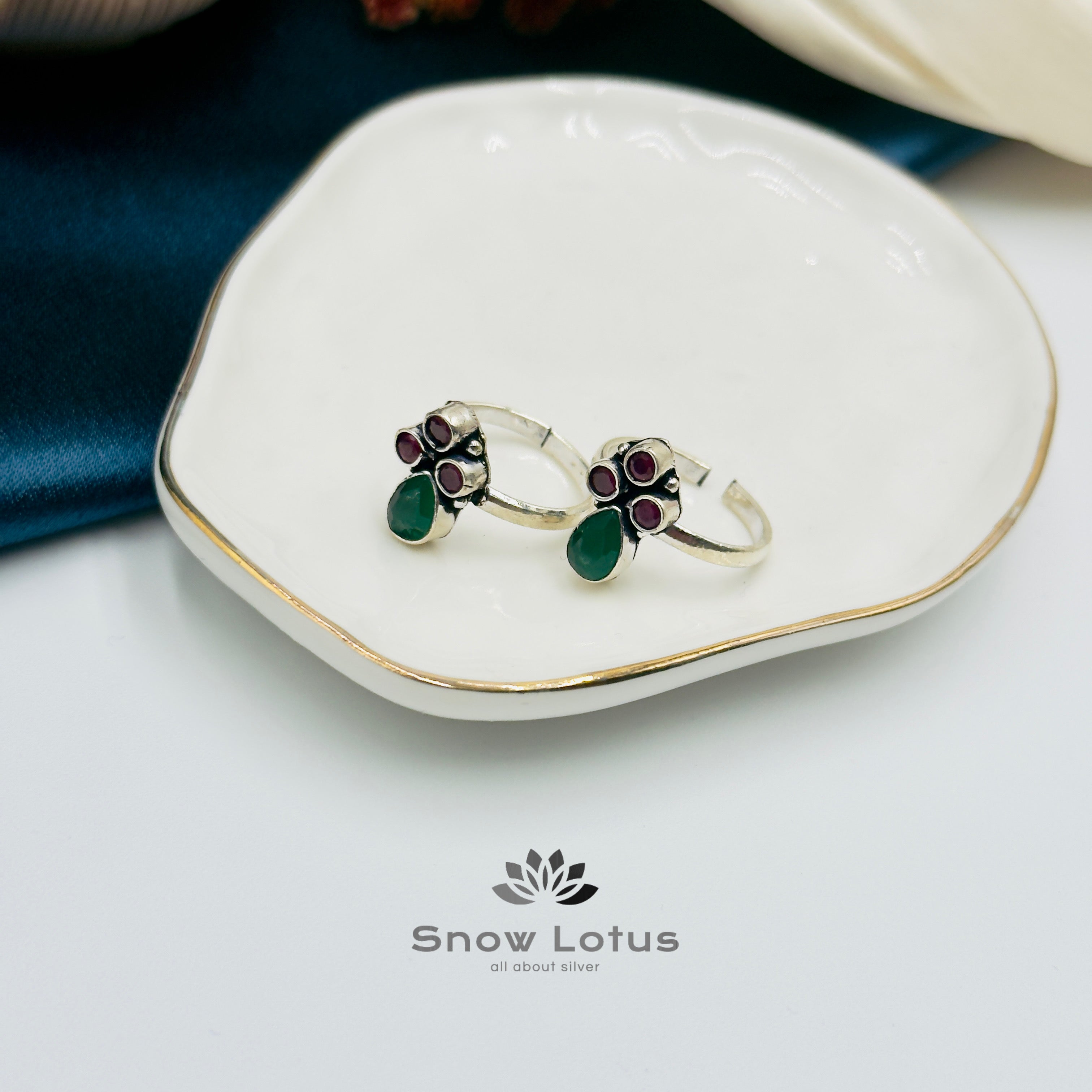 Toe Rings Cut Stone M21