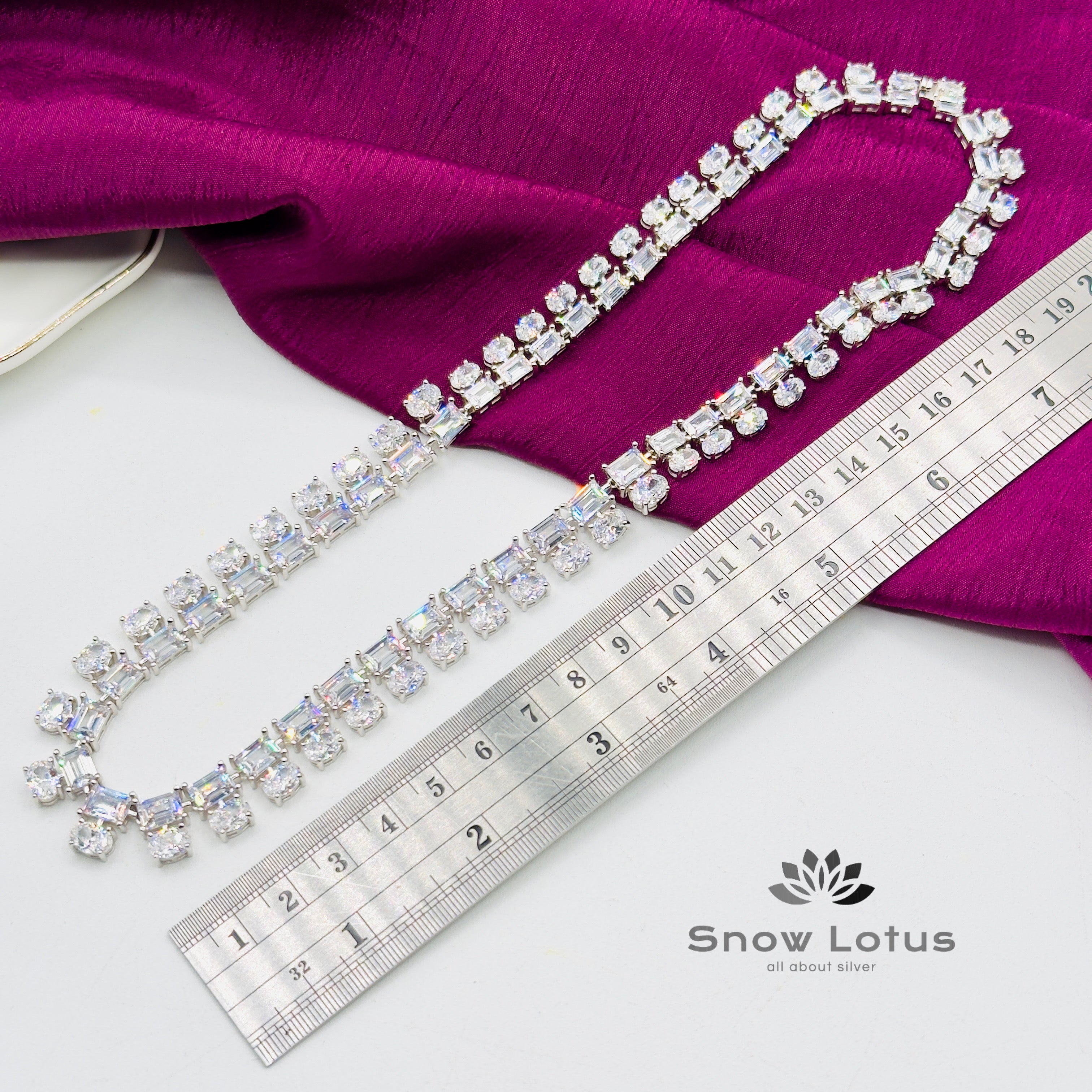 Rectangular White Neckpiece