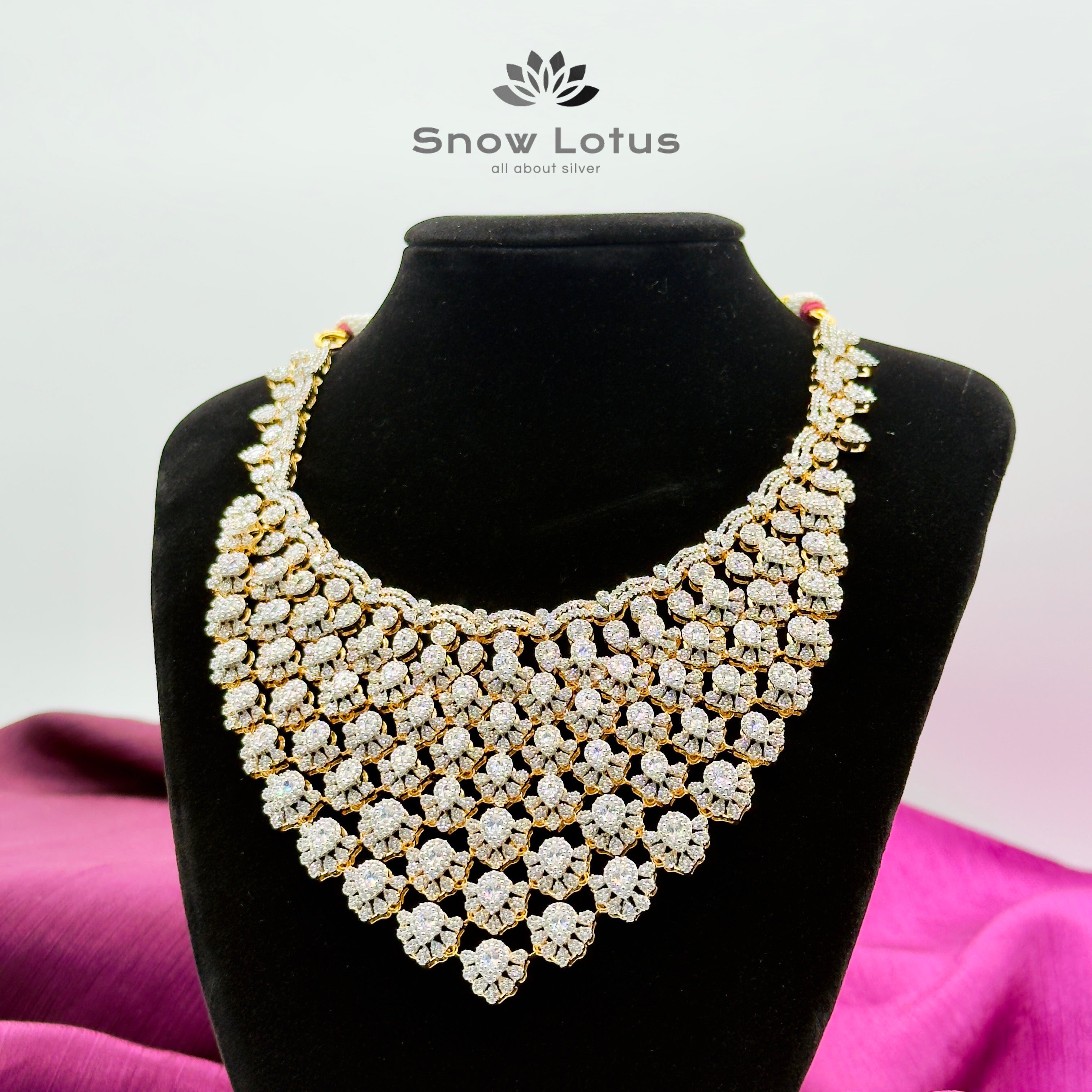 Celestial Bloom Neckpiece with Earrings