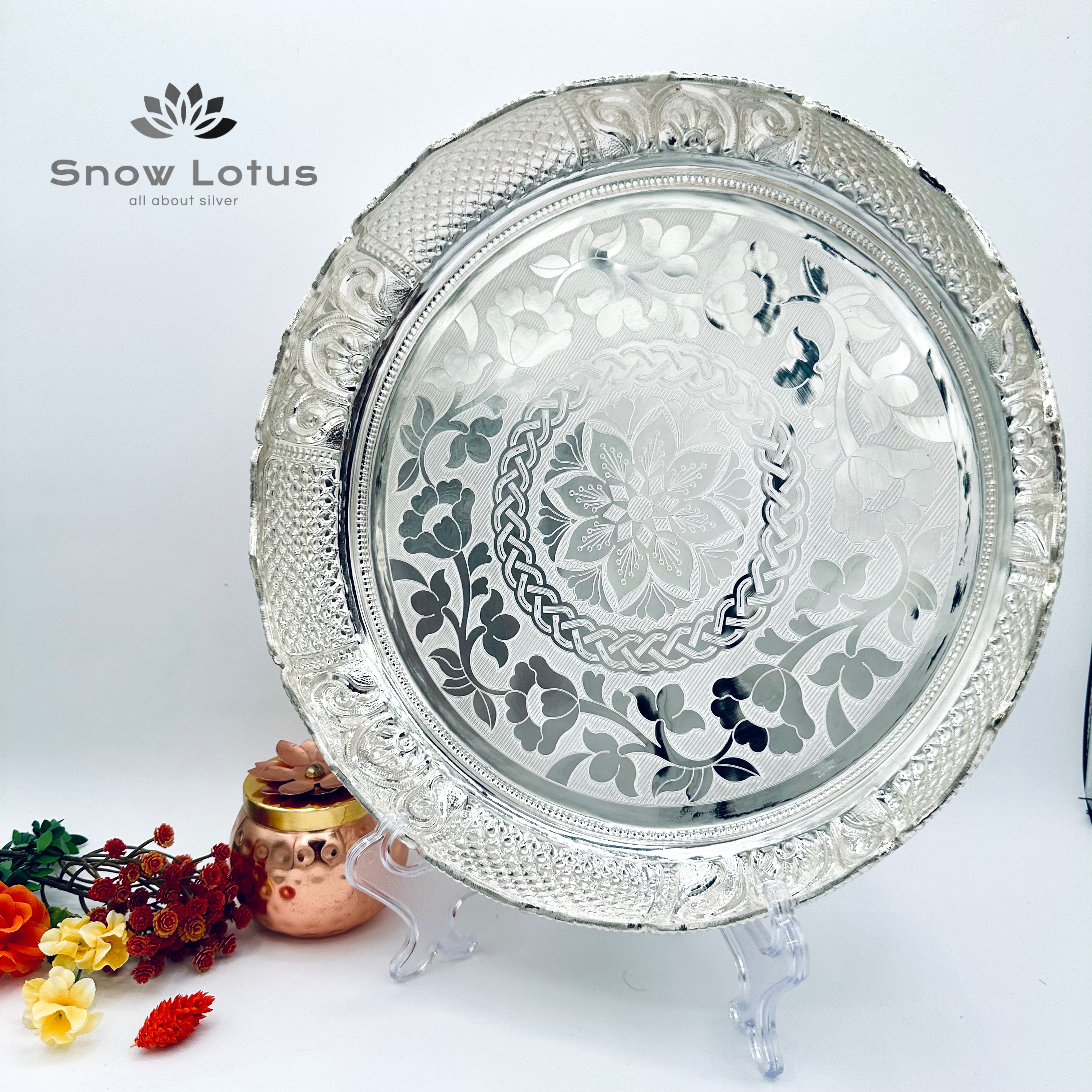 Pooja Plate with Elephant legs M3
