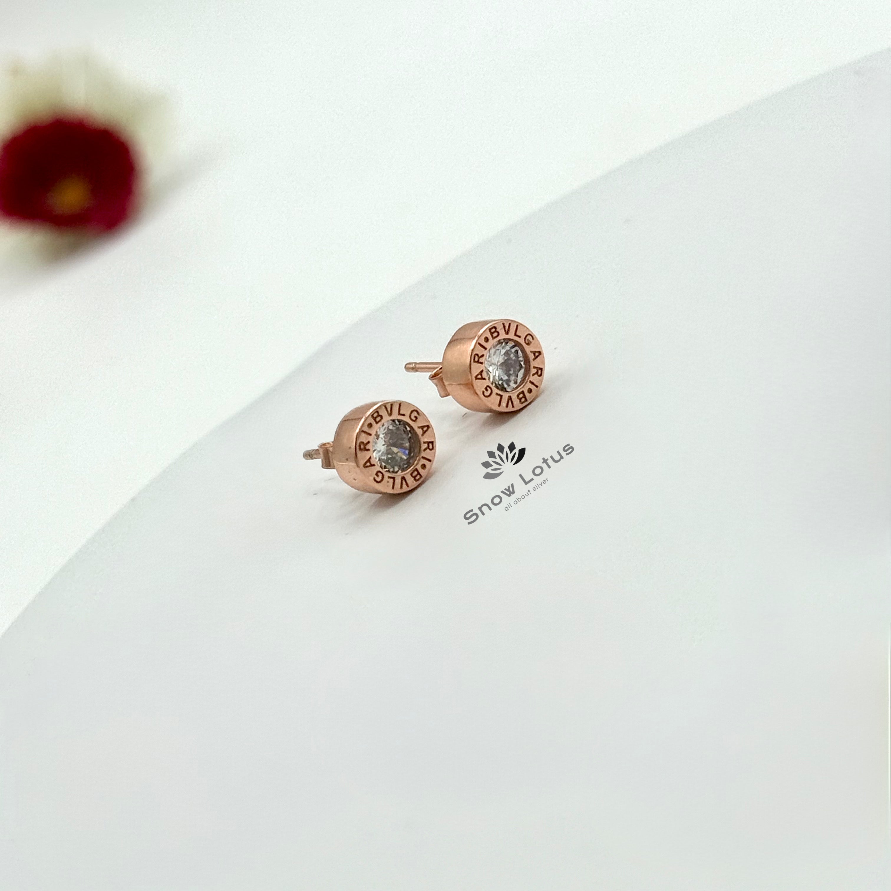 Rose gols CZ Studs