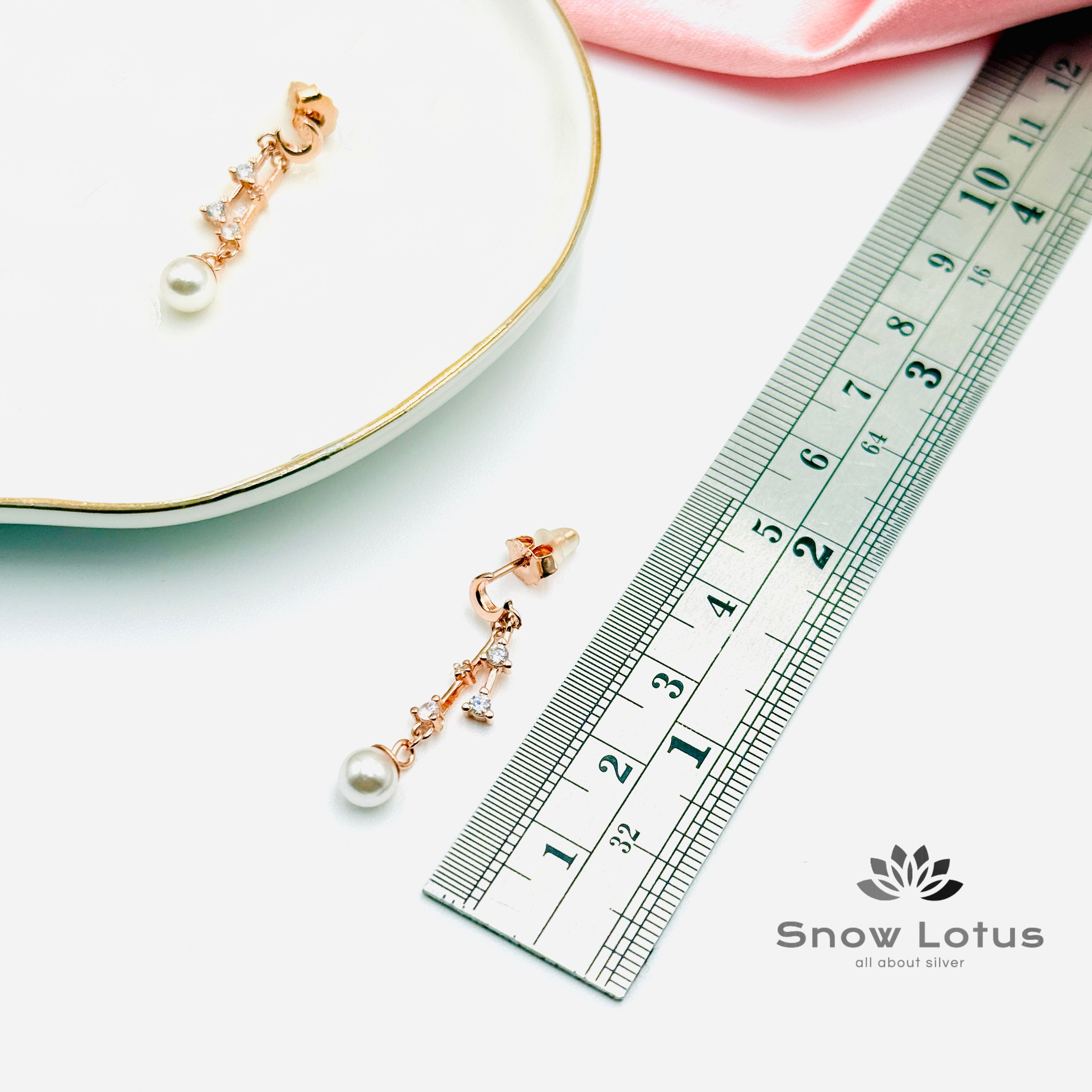 Half Moon Glow Rose Gold Earrings