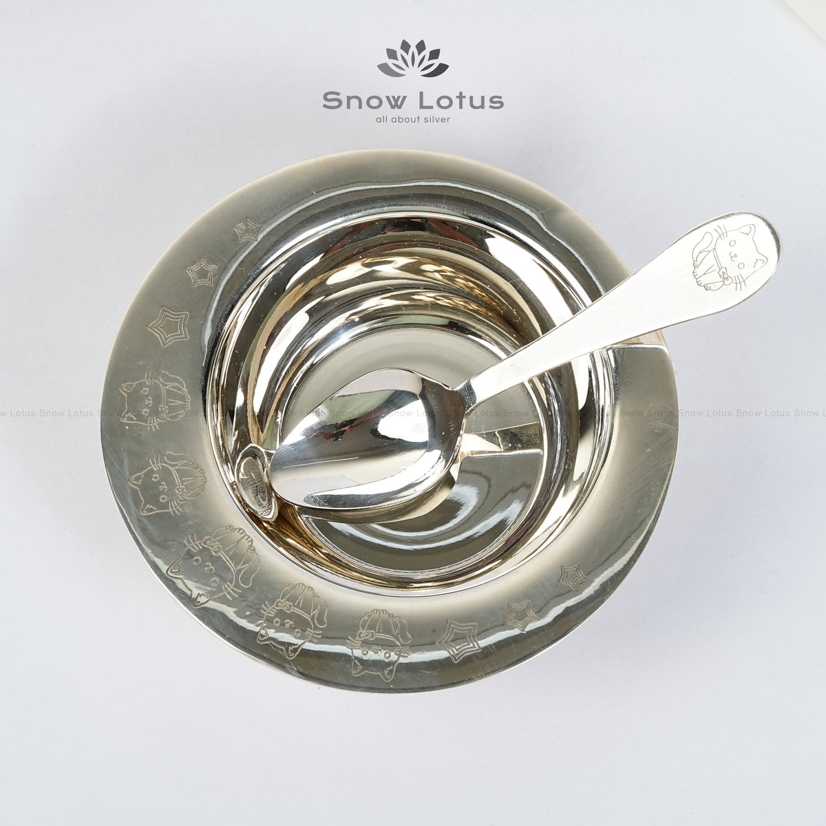 Kids Kitty Bowl & Spoon Set