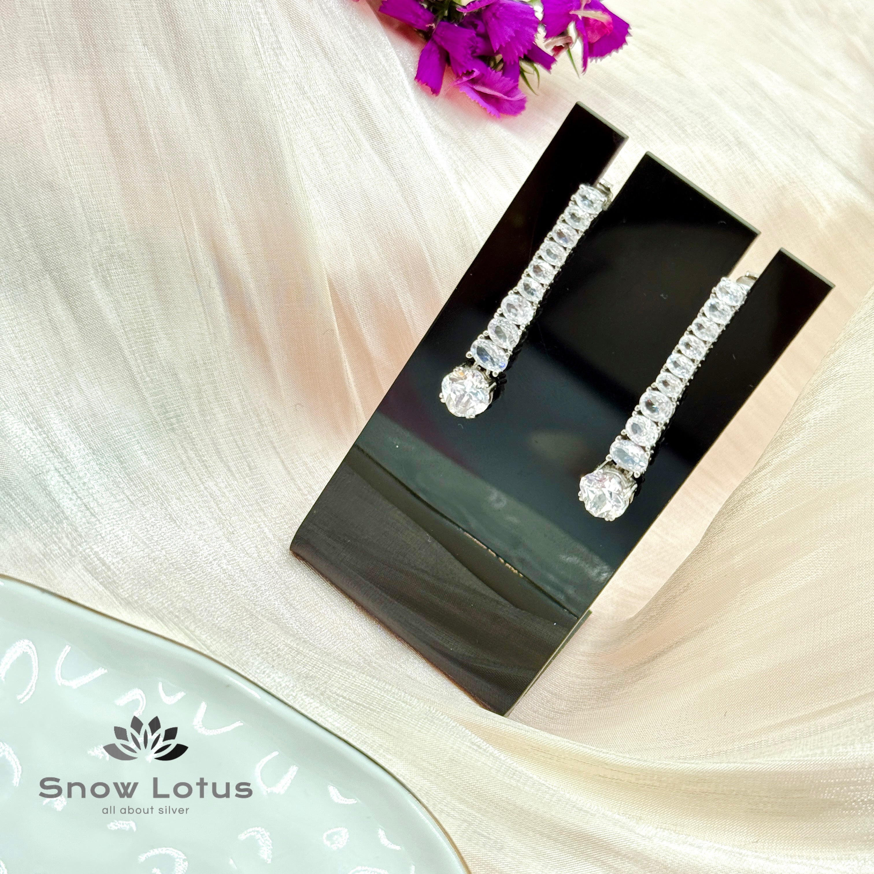 CZ Floral Earrings