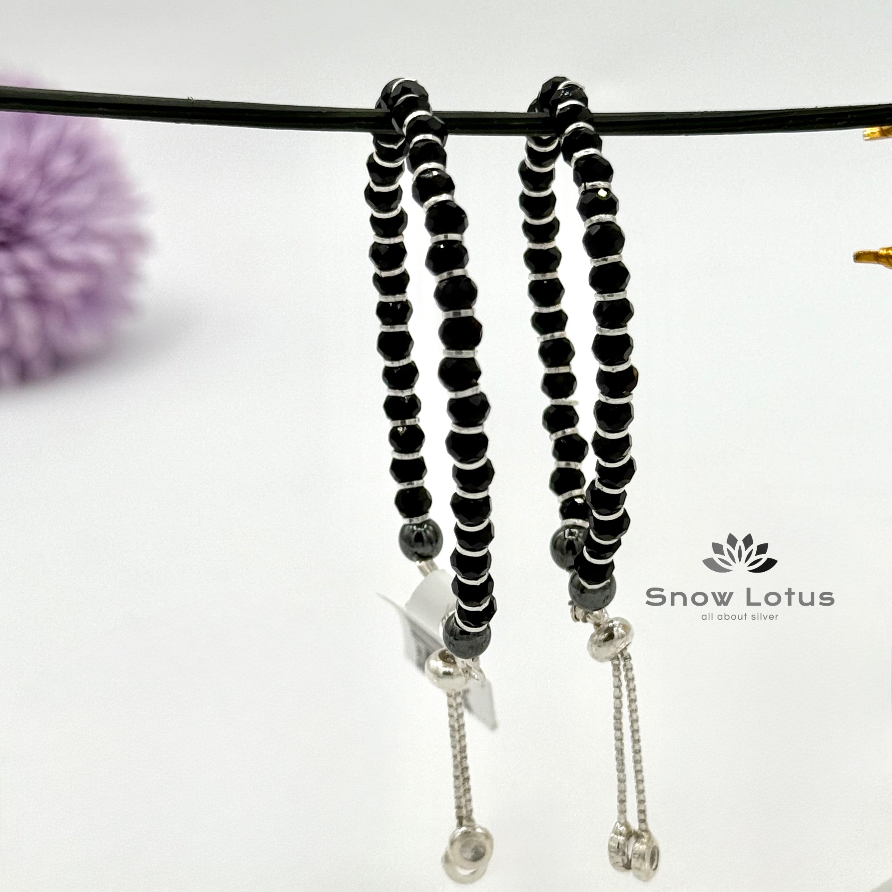 Black Bead Payal/Bracelet M7