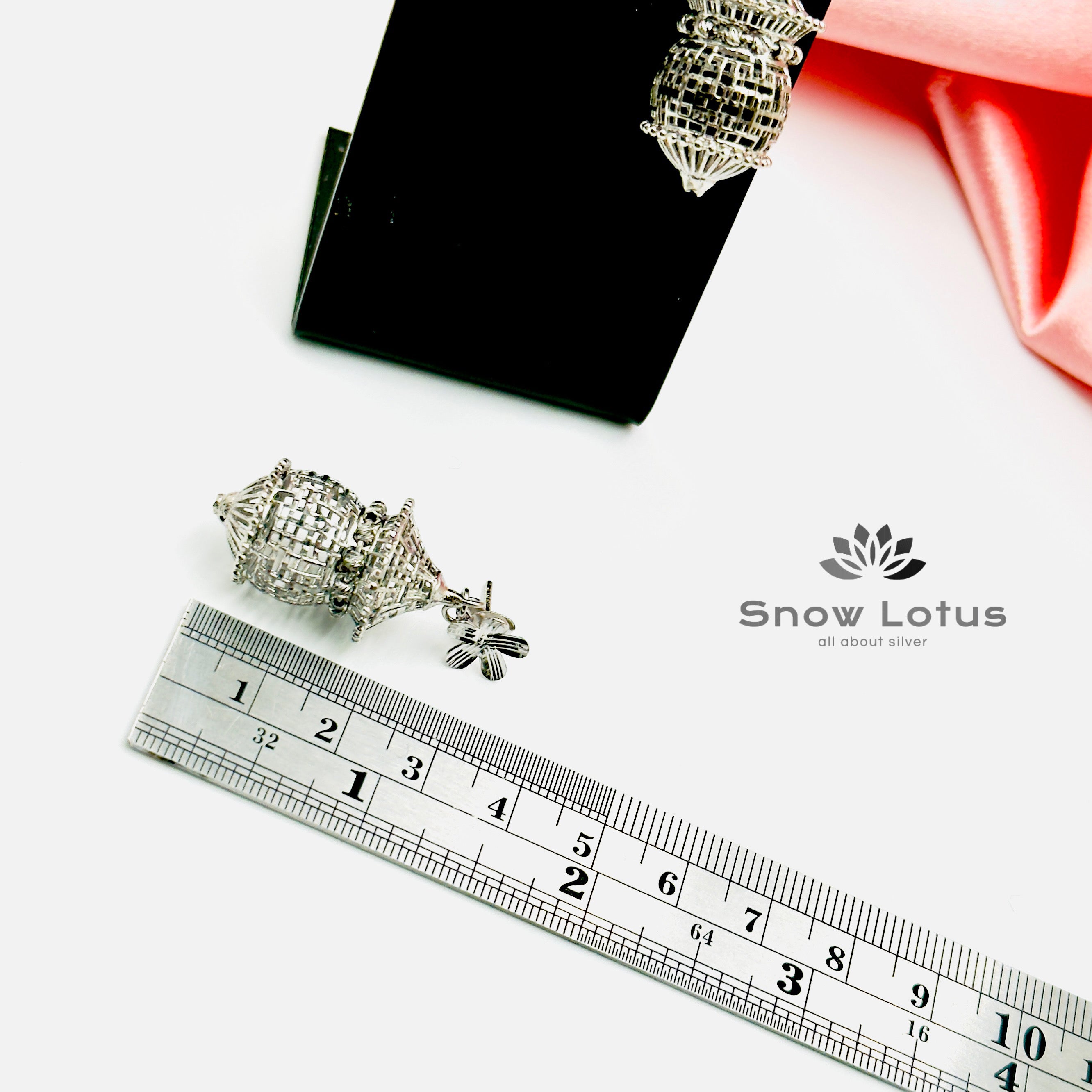 Starry Rhodium Cut Jhumka