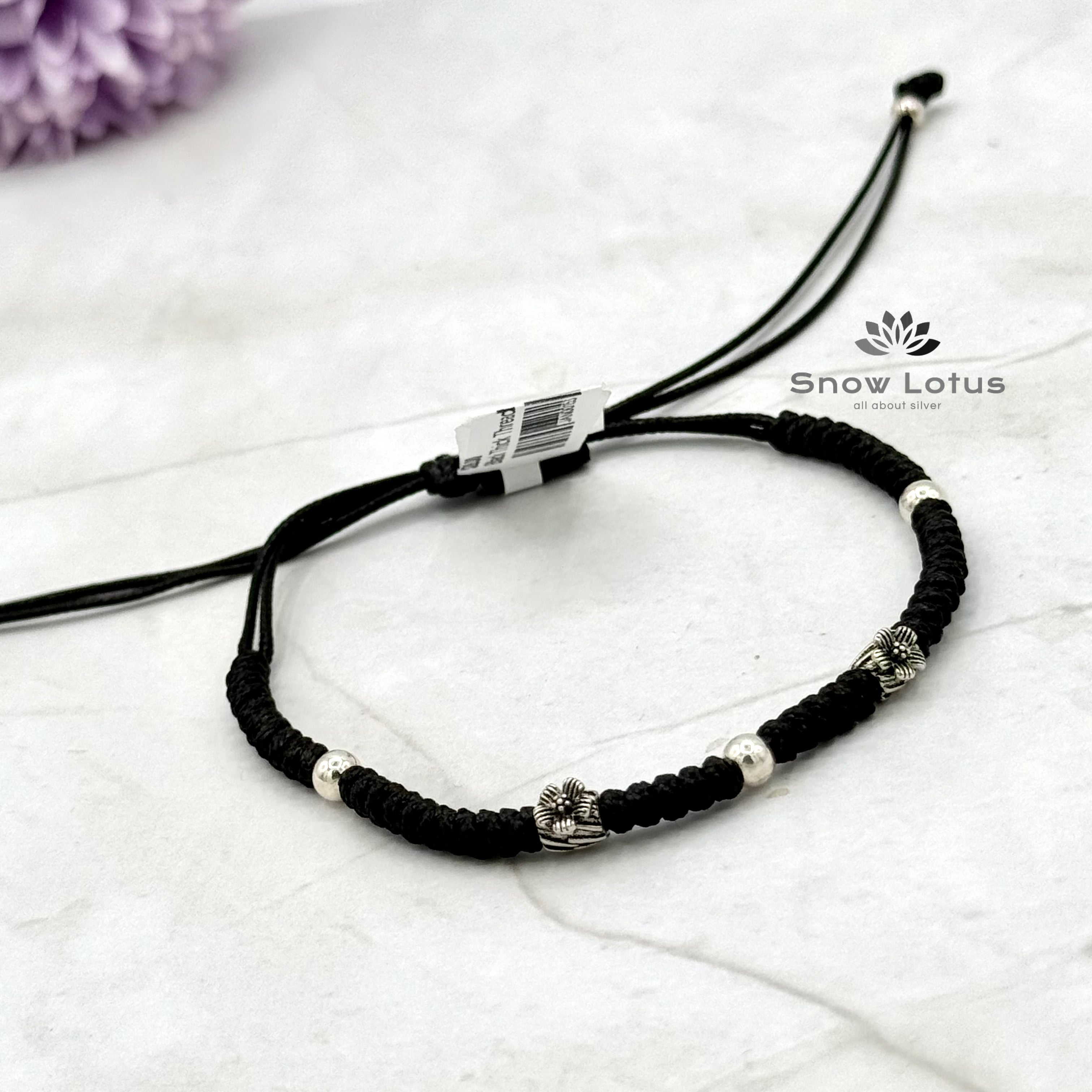 Black Thick Thread Anklets M6