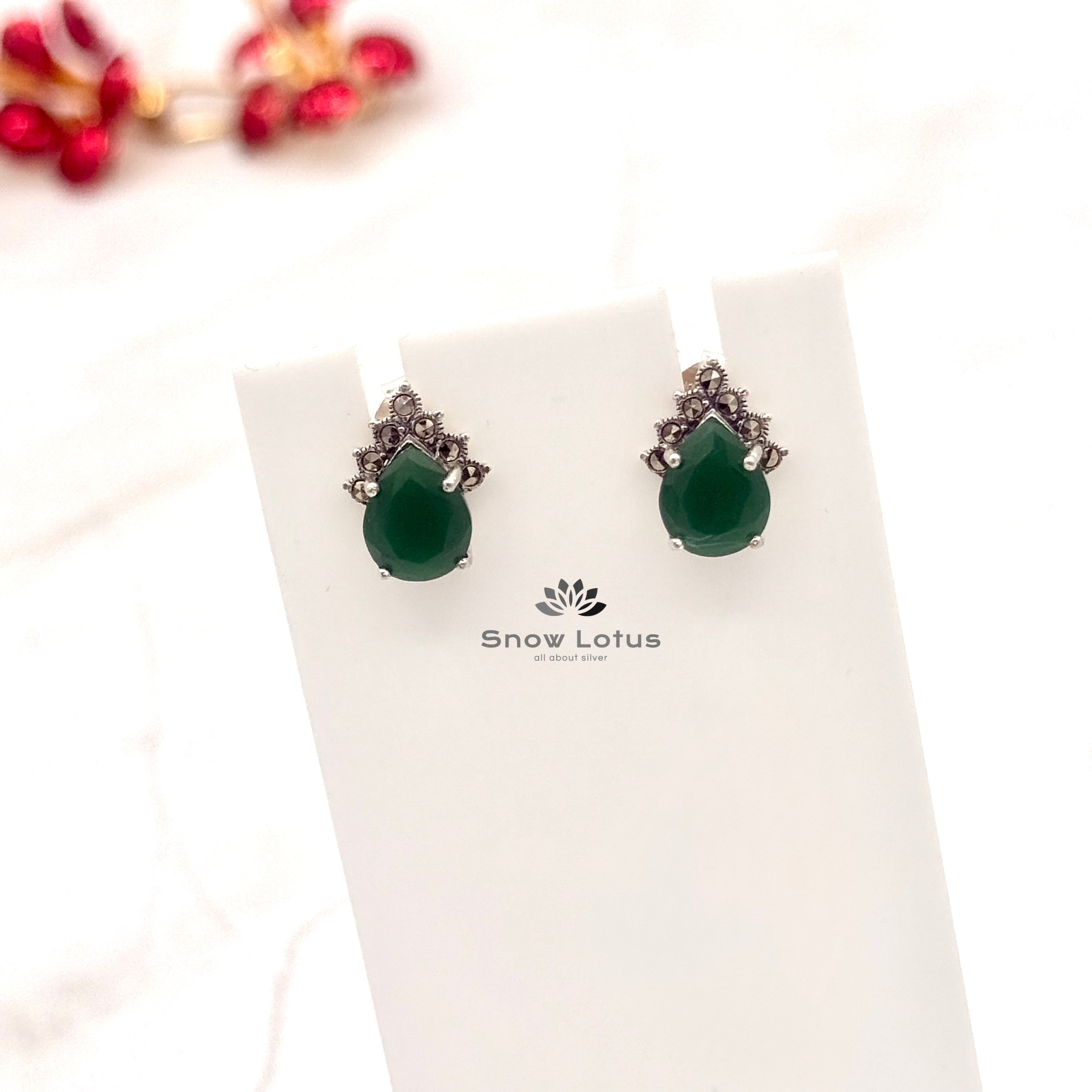 Green Drop Studs