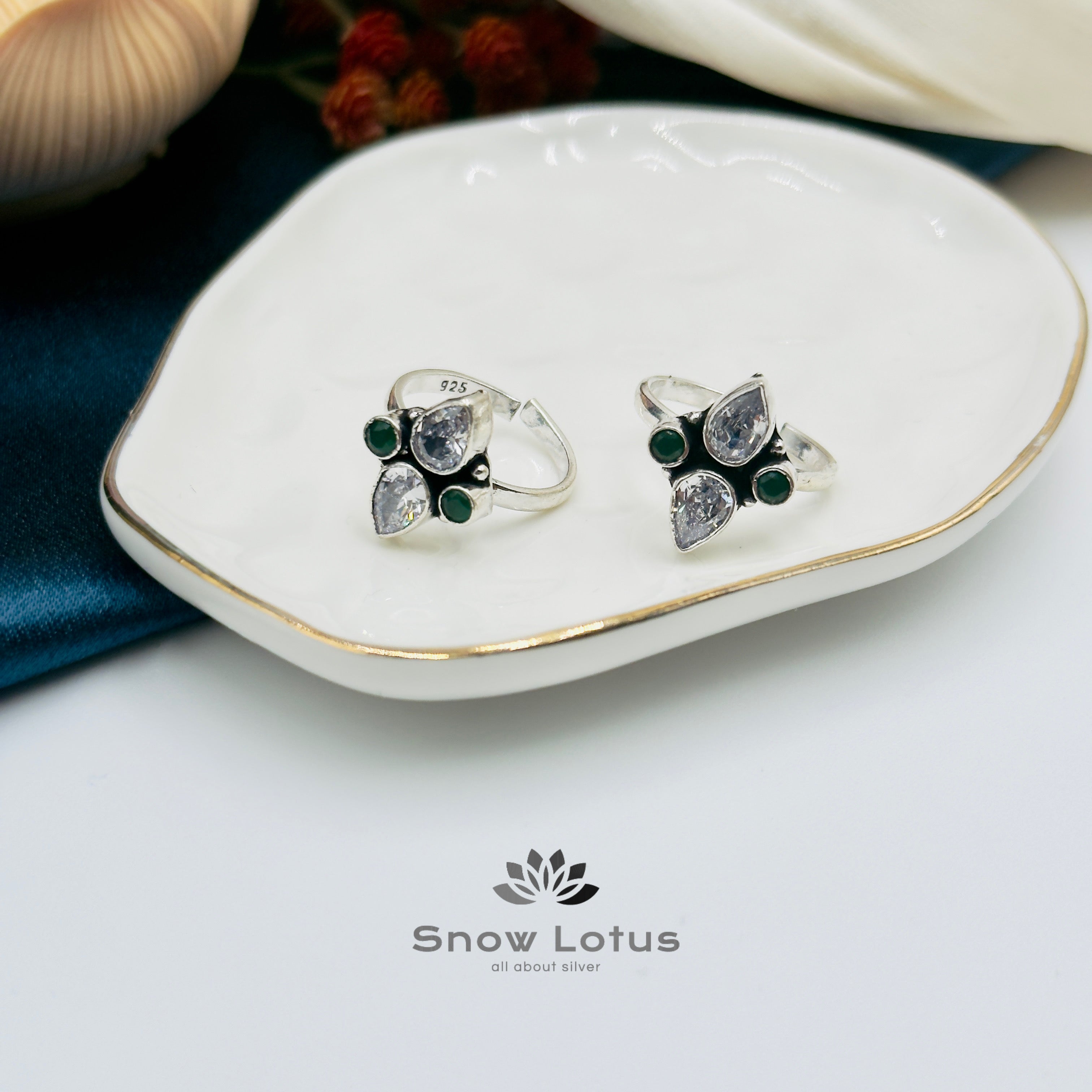 Toe Rings Cut Stone M22