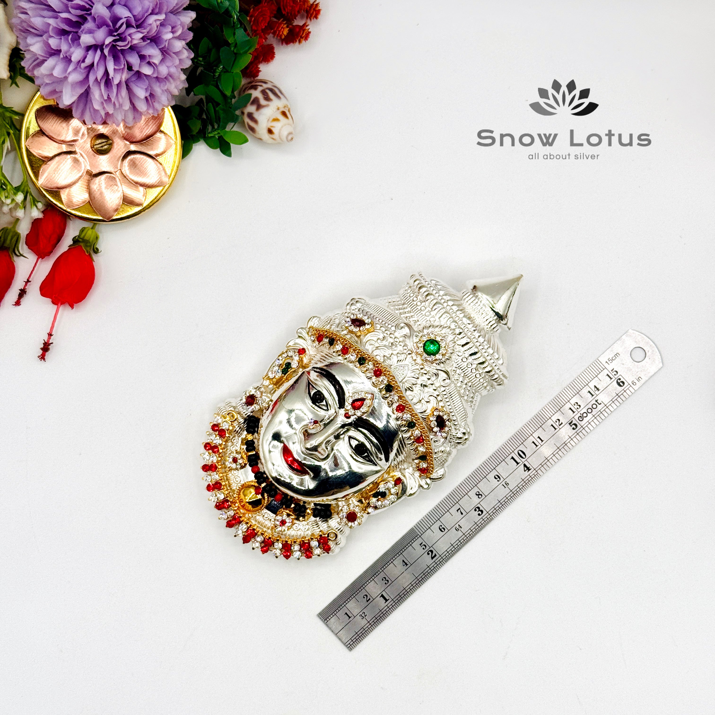 Ammavari face Silver Glossy finish with Accesories M2