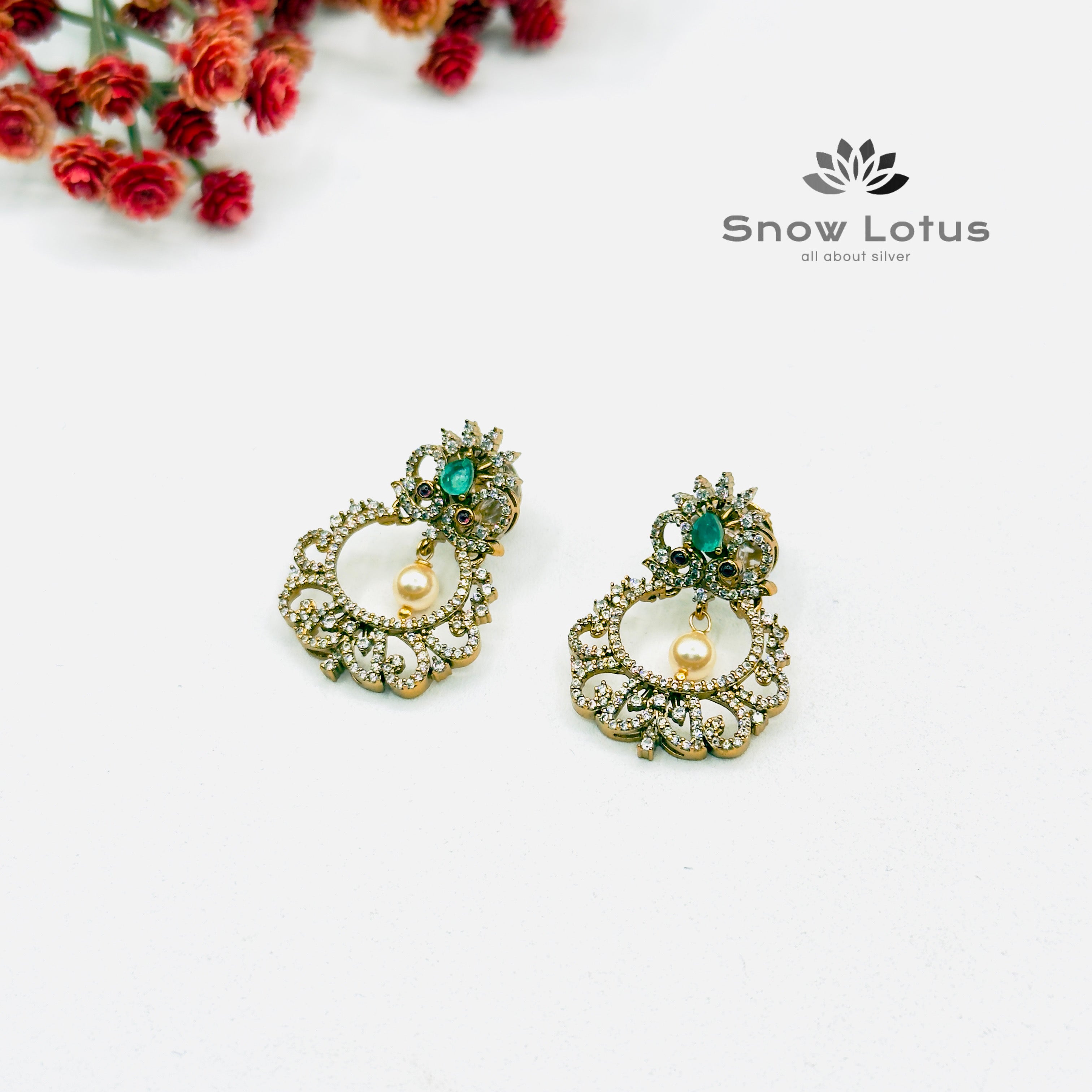 Small Zircon stones Chandbali
