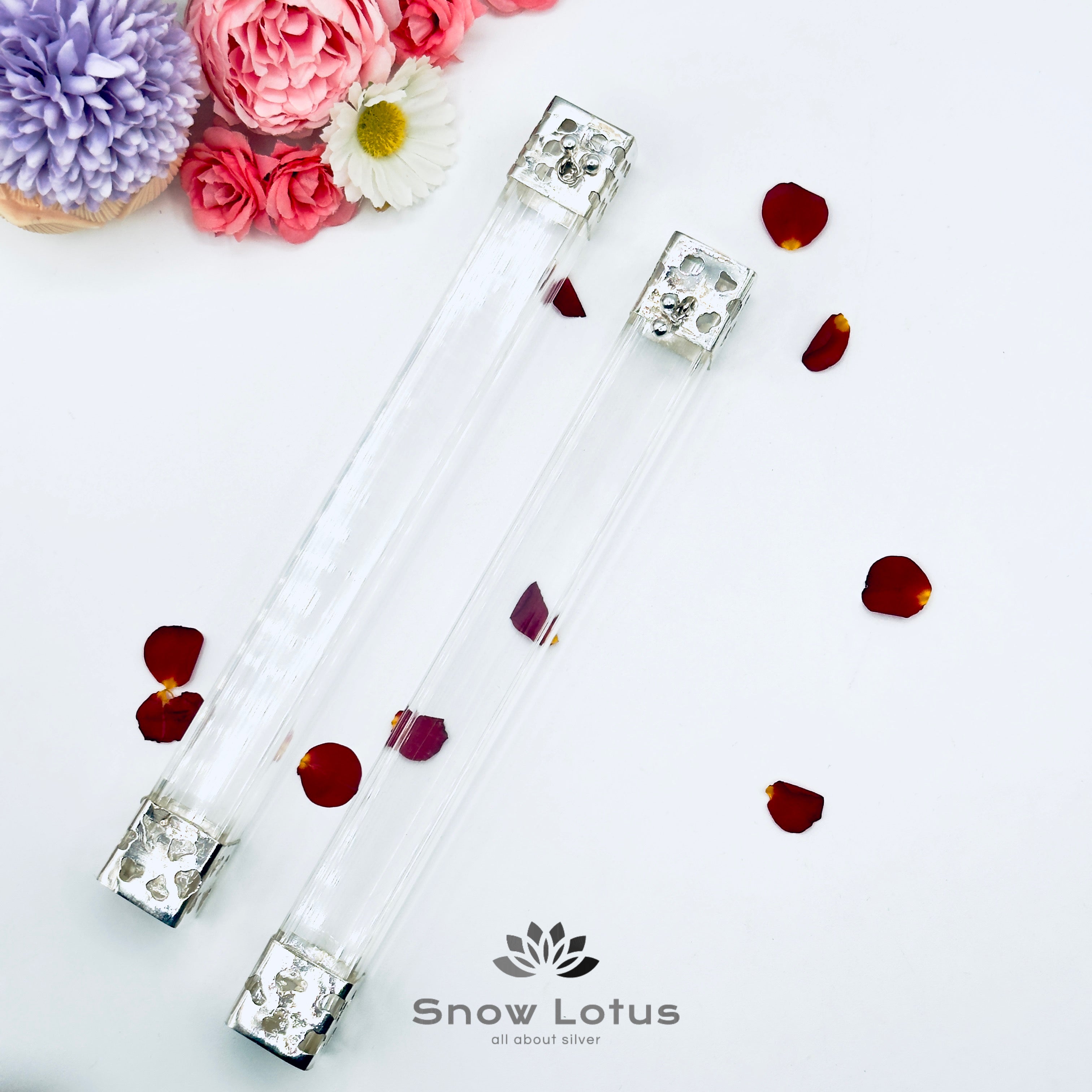 Silver Acrylic tube Agarabathi Holder Square