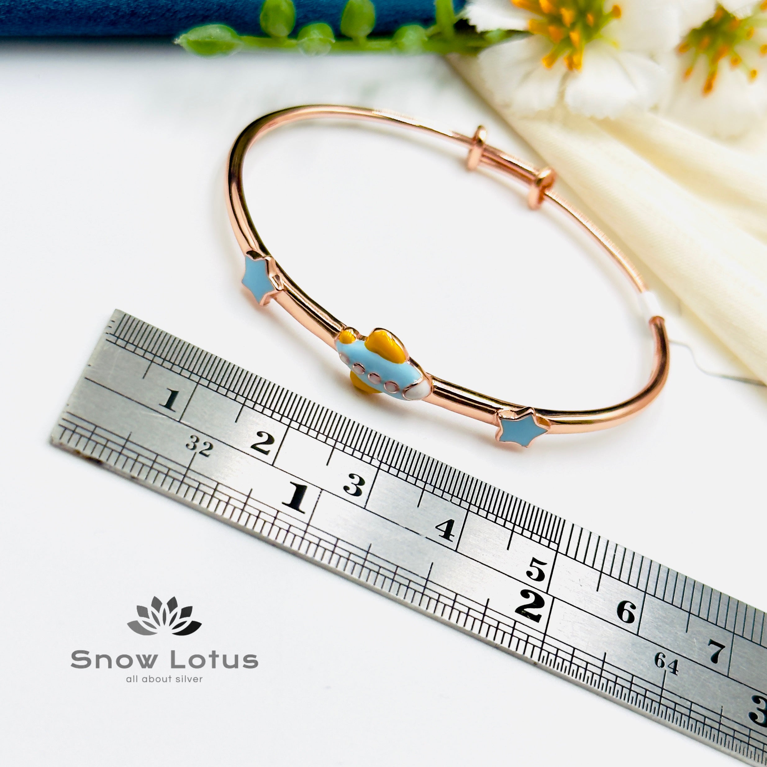Aeroplane Rose Gold Single Kada