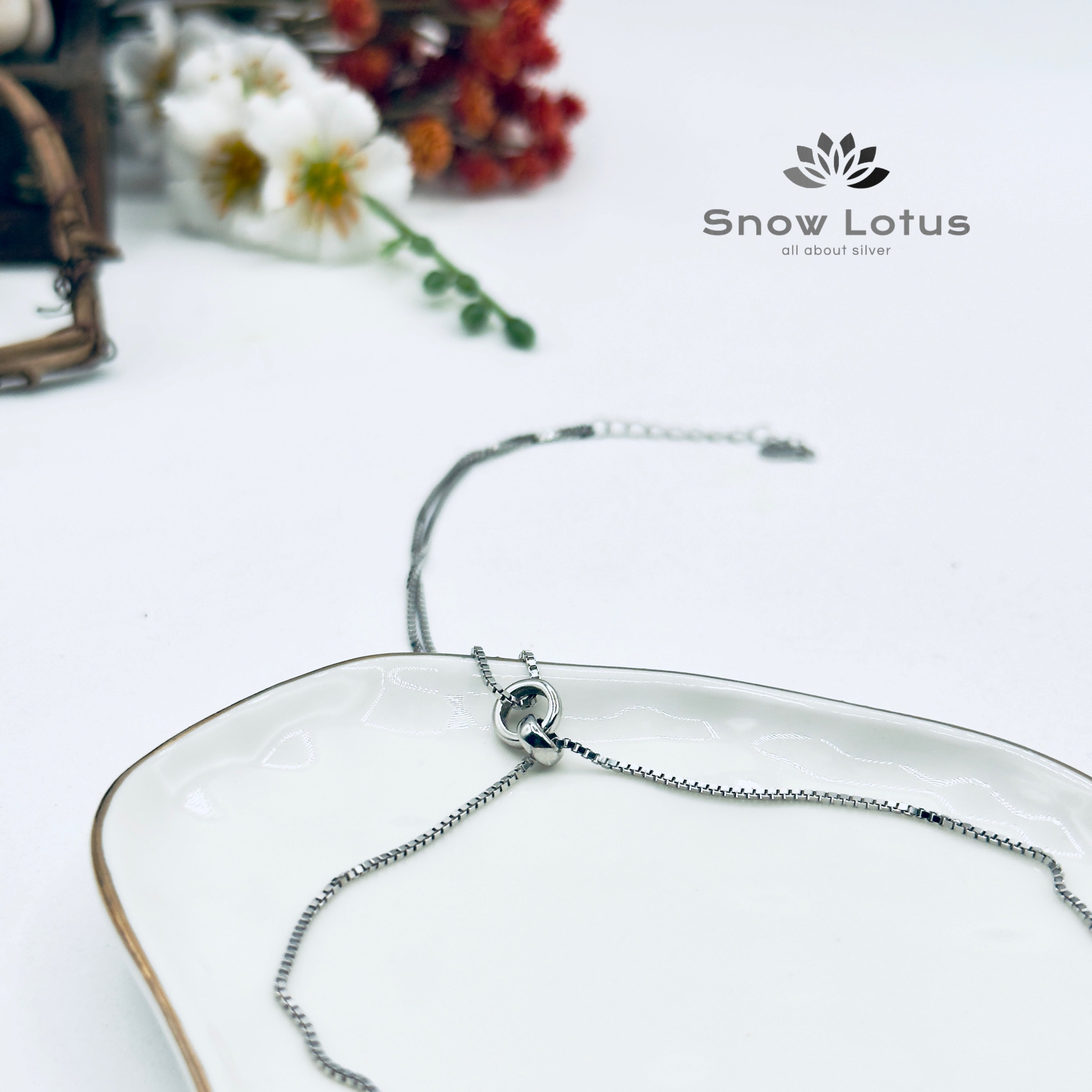 Ring & Link Chain Anklets Pair