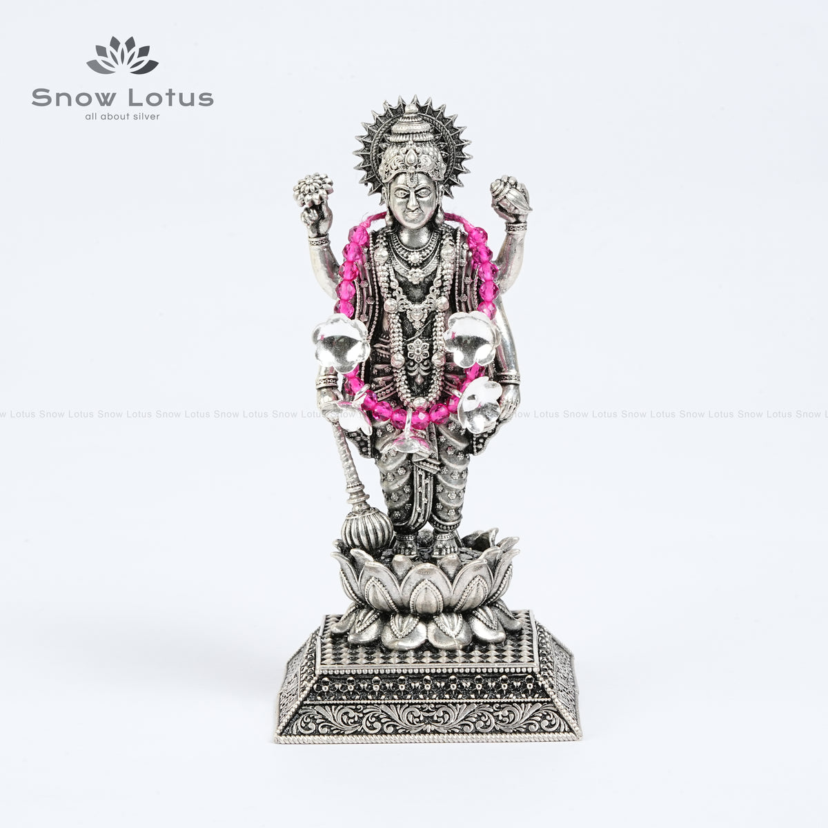 Silver Flowers Mini Haarams Pink