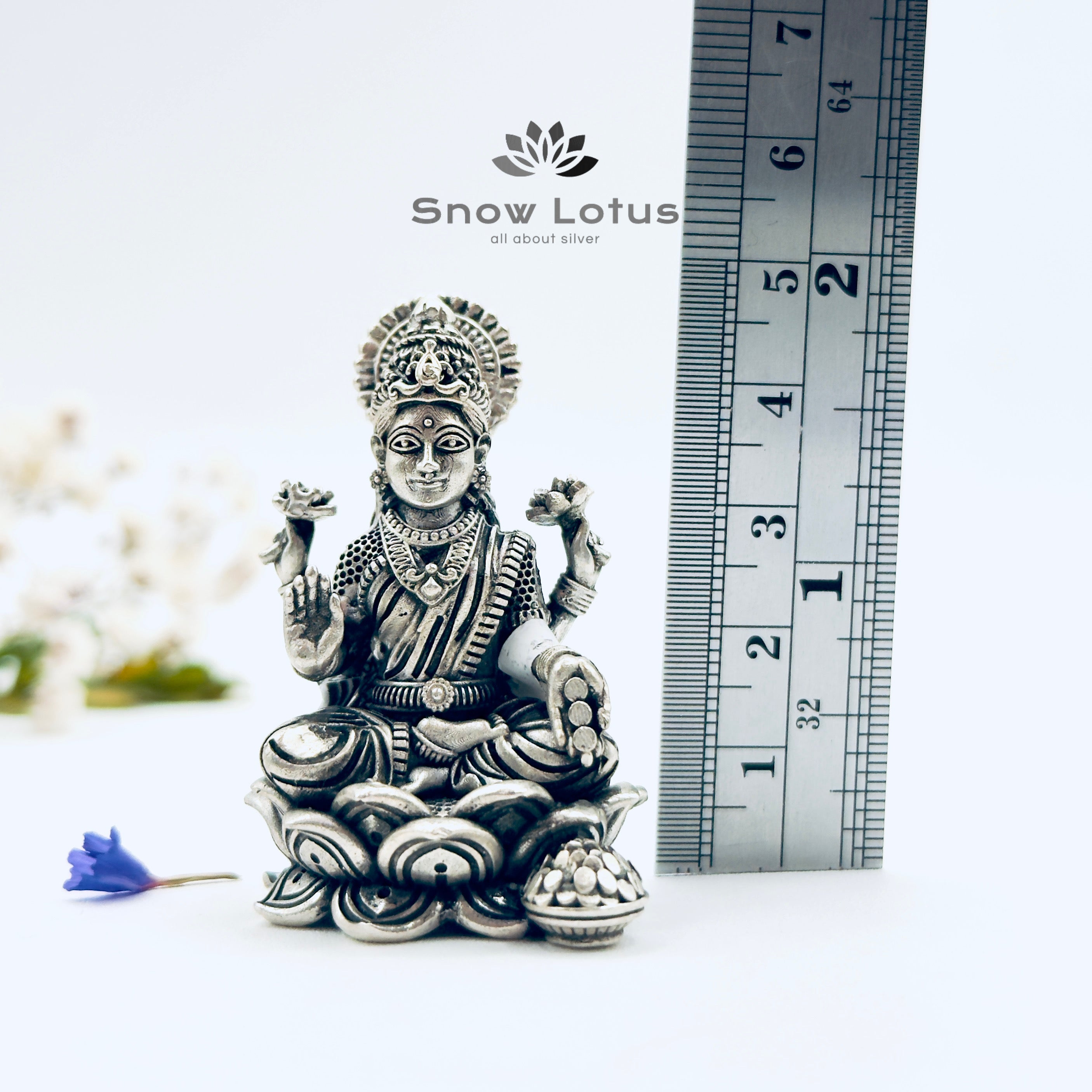 Antique Lotus Lakshmi Idol 3D