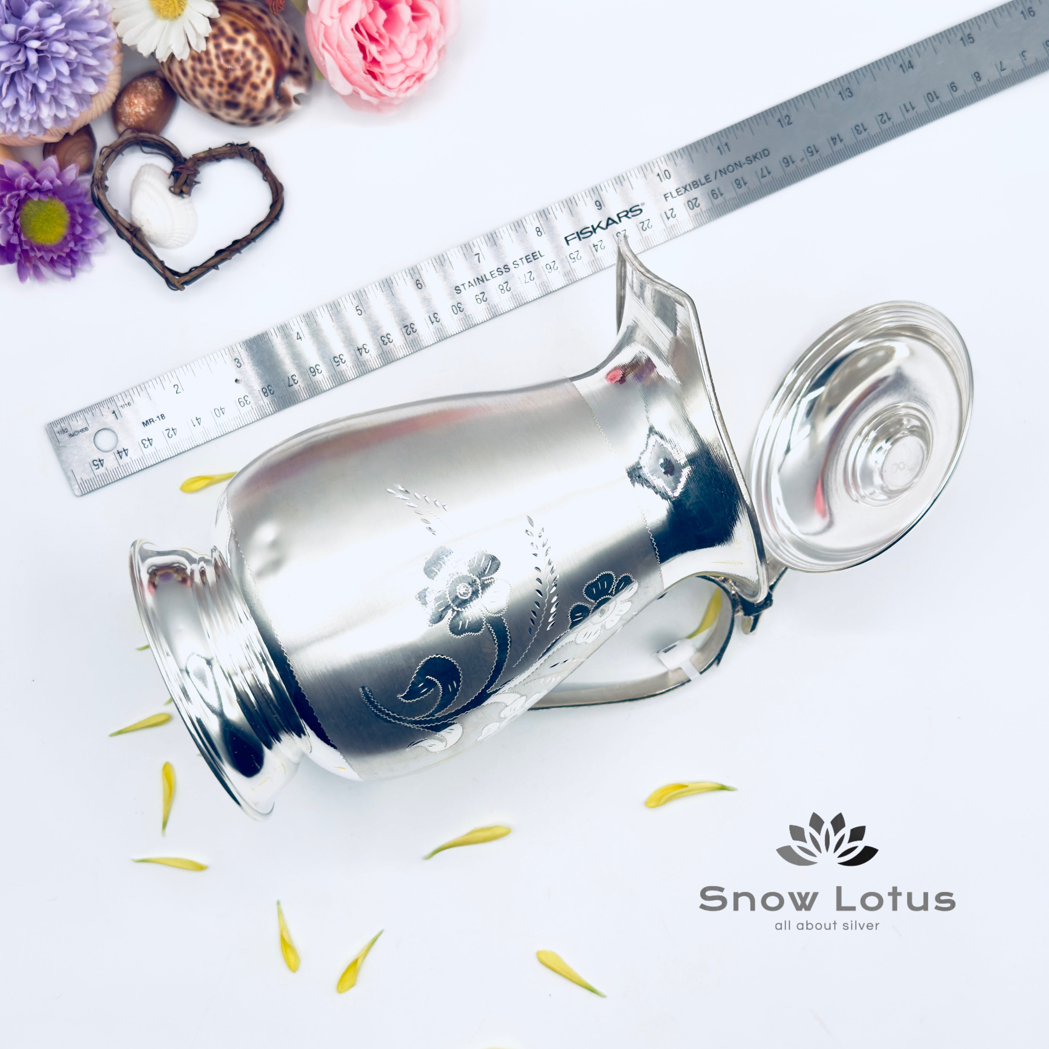 Silver Flower Jug