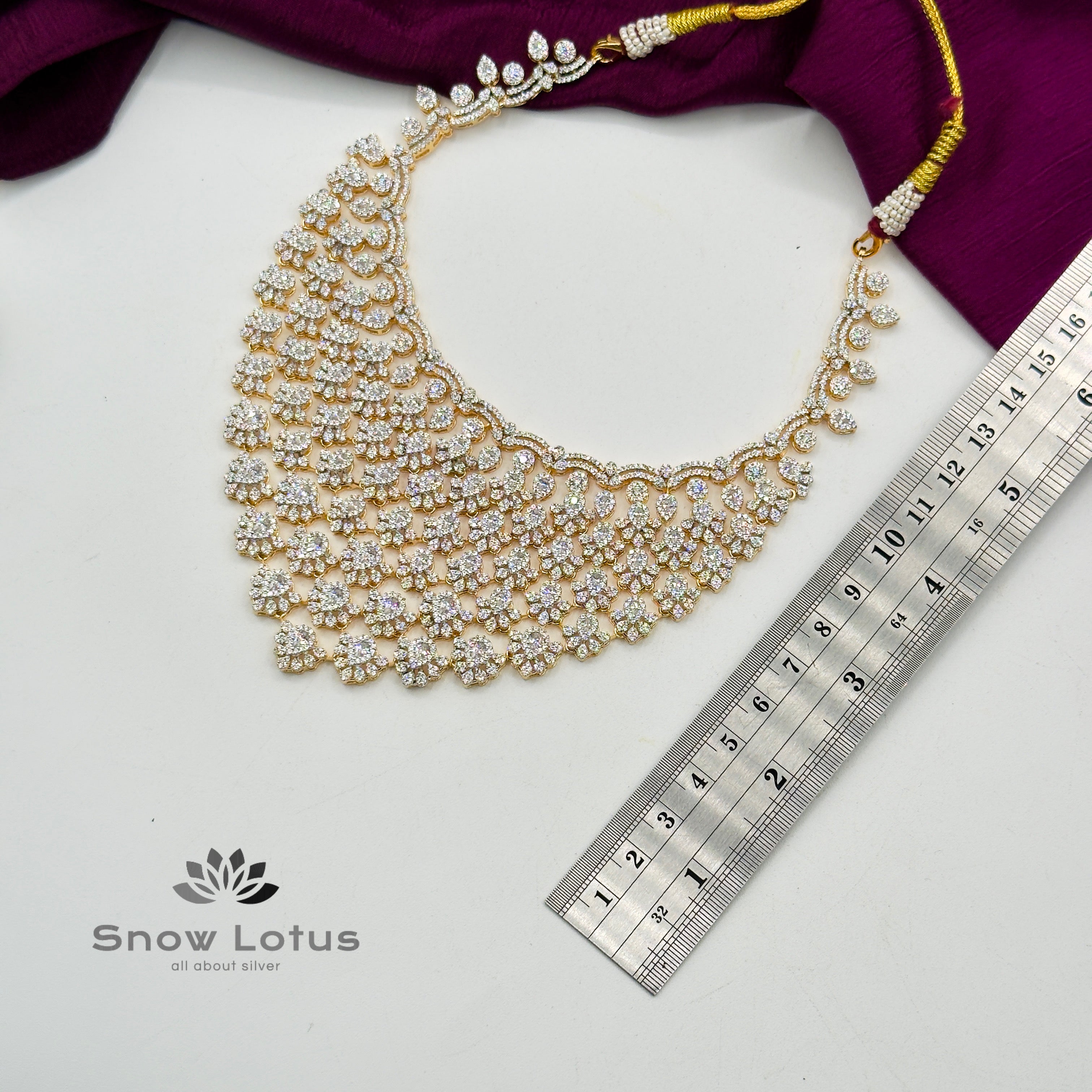 Celestial Bloom Neckpiece with Earrings