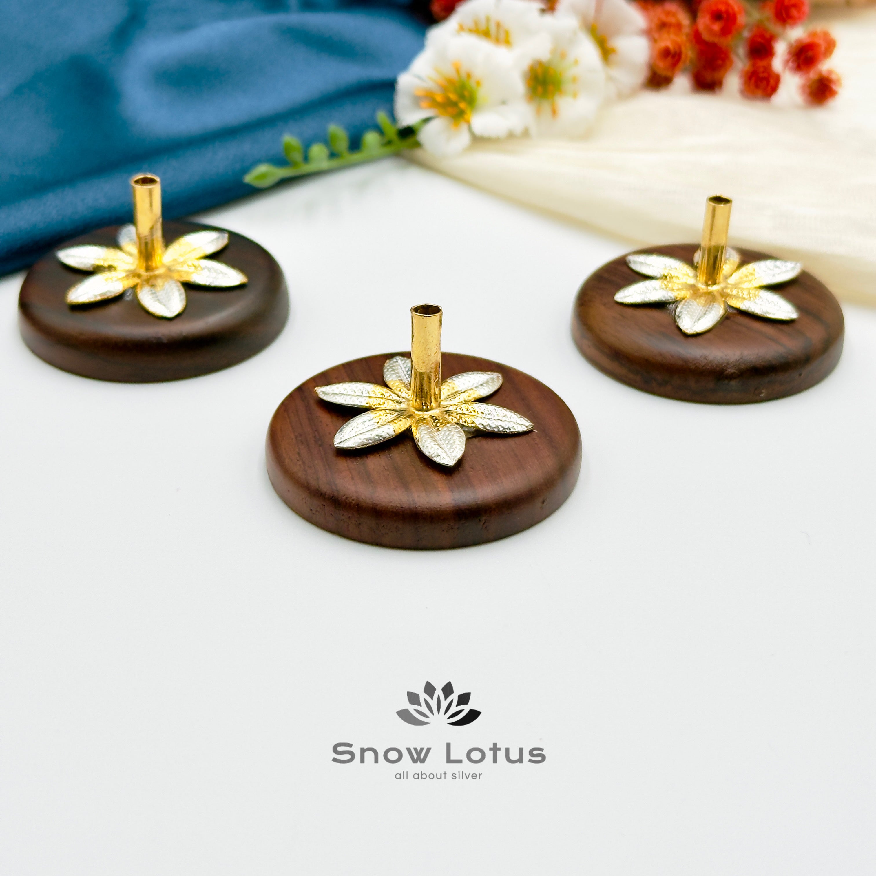 Wooden Flower Agarabathi Stand