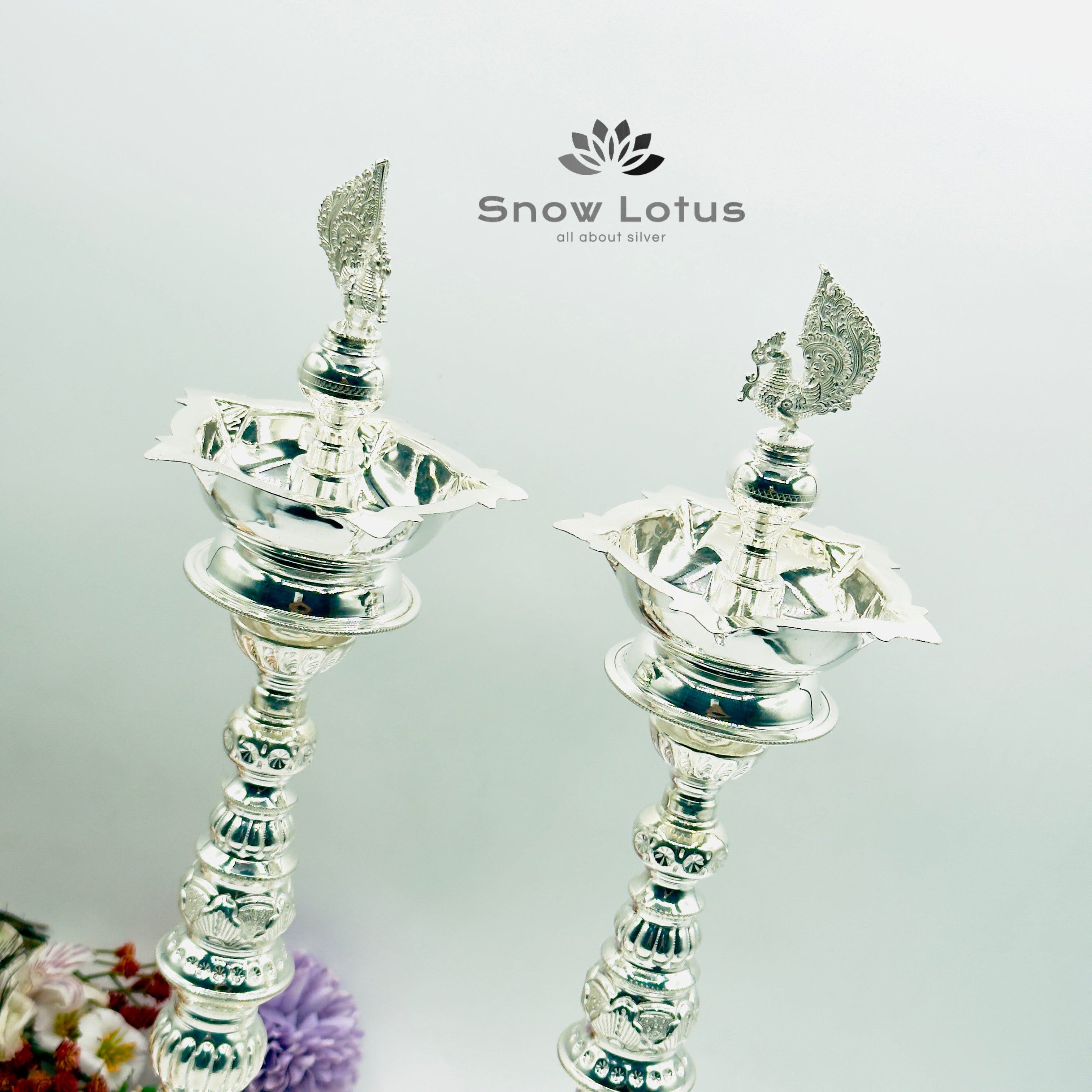 Long Diyas Nakshi with Peacock M1