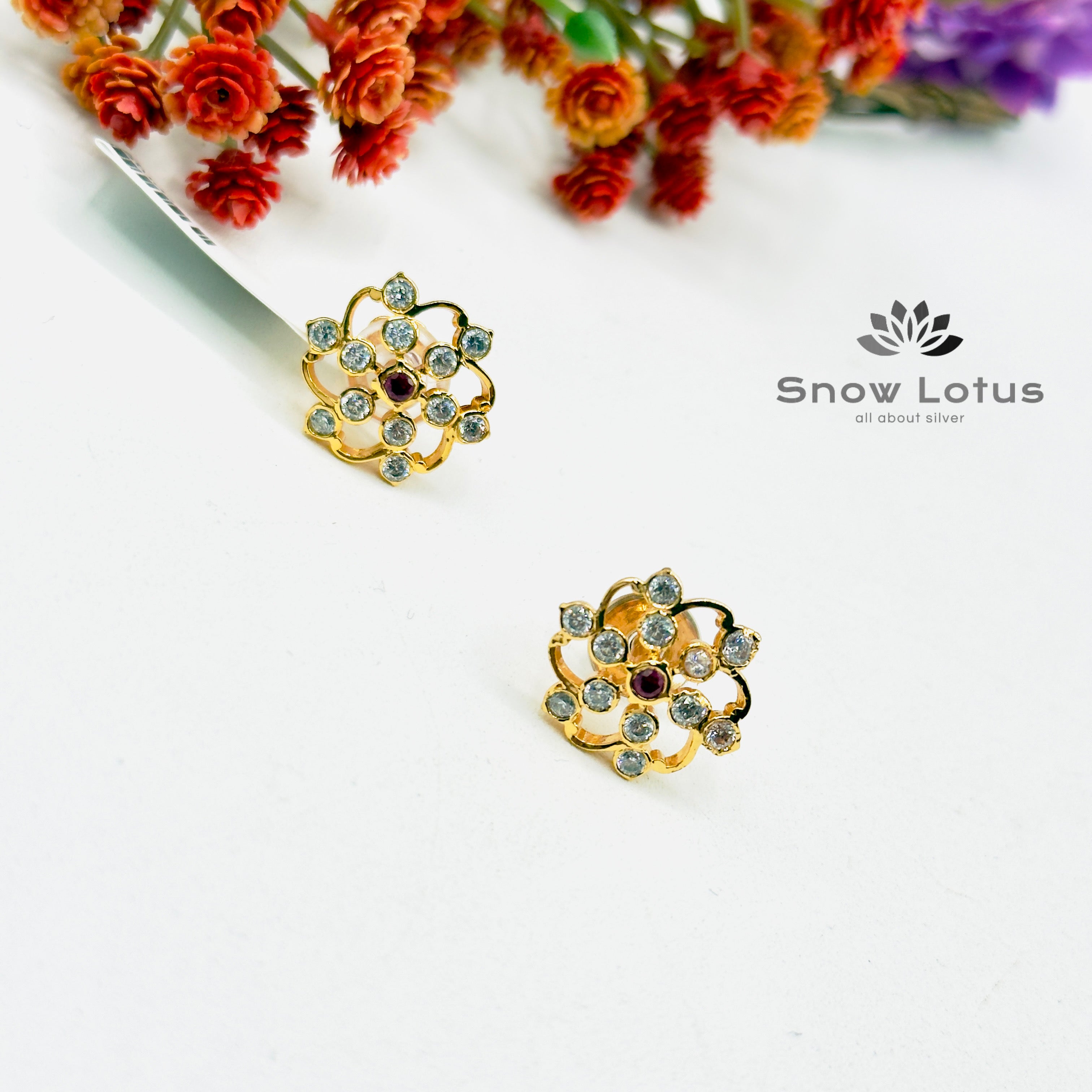 Glorious Pink Dot Studs