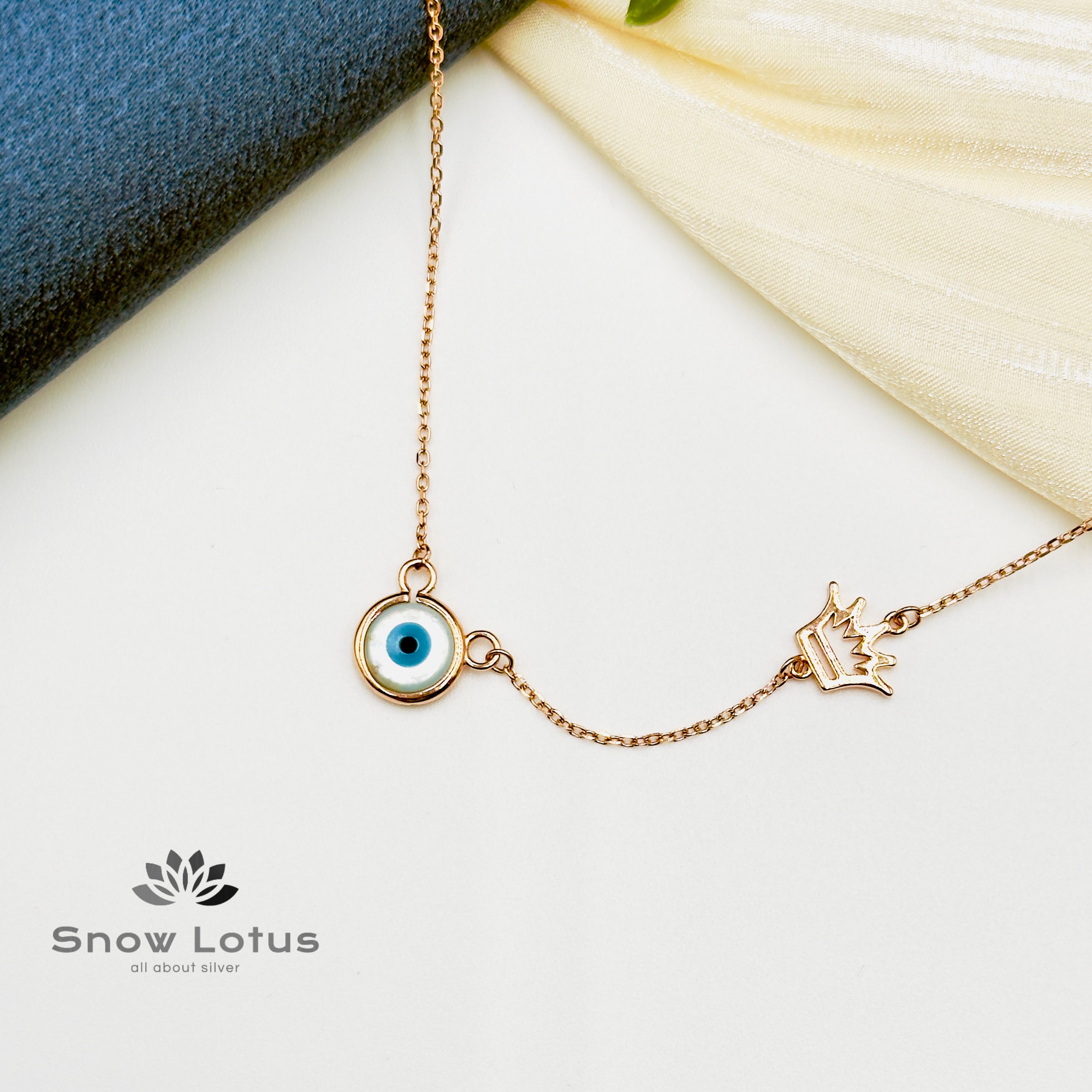 Evil eye Rosegold Neckpiece
