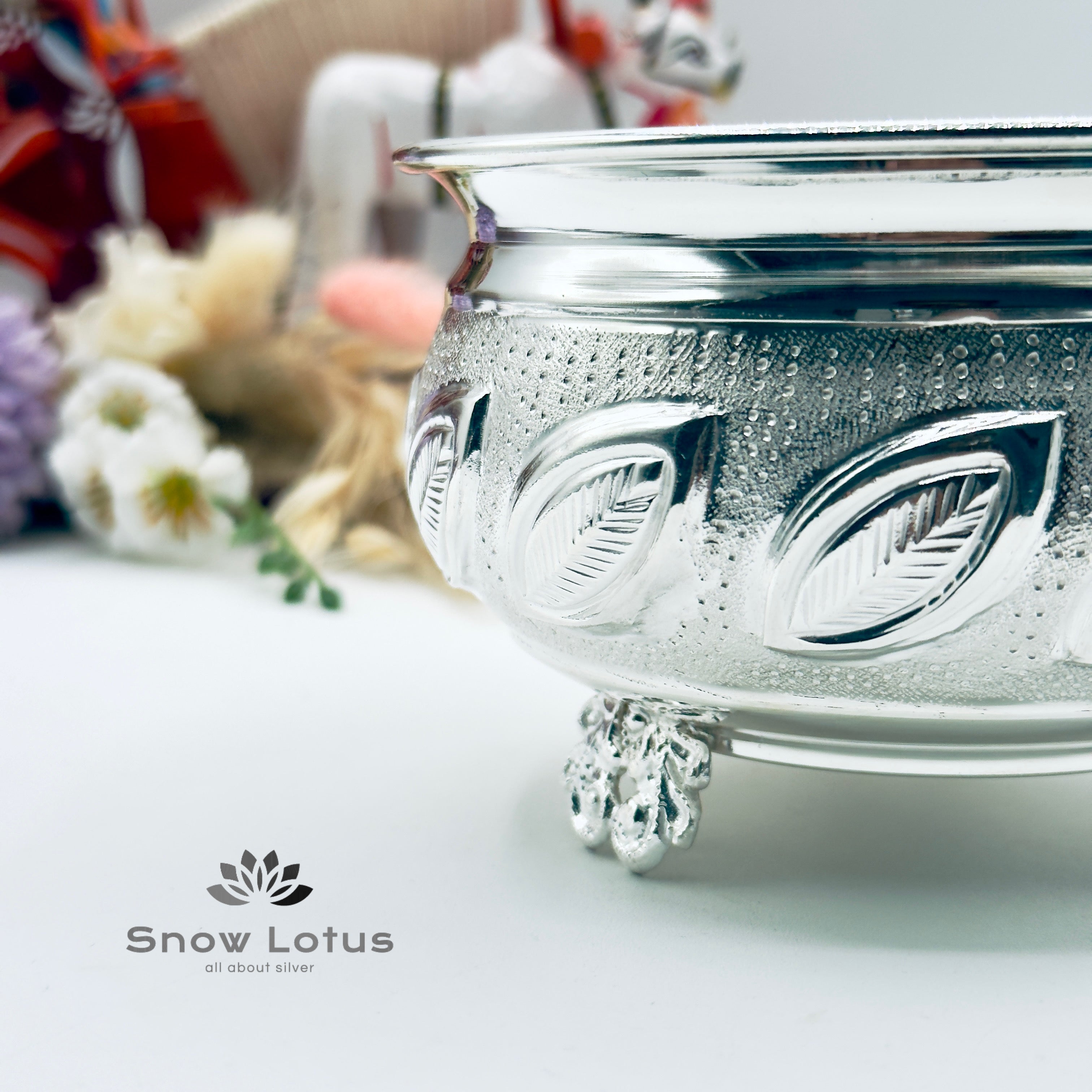 Silver Nakshi Urli Bowl