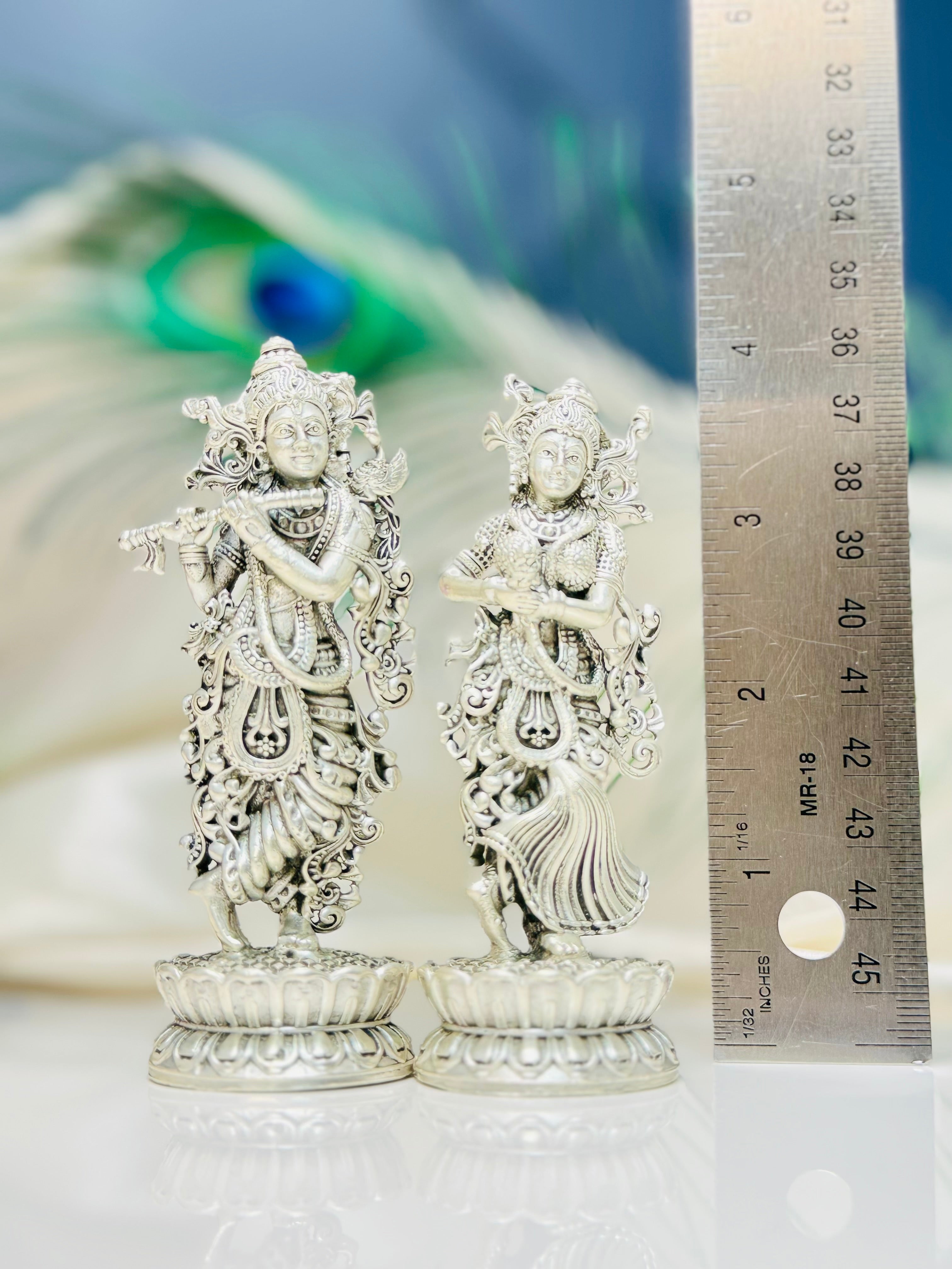 Radha Krishna Set Antique Solid 3D