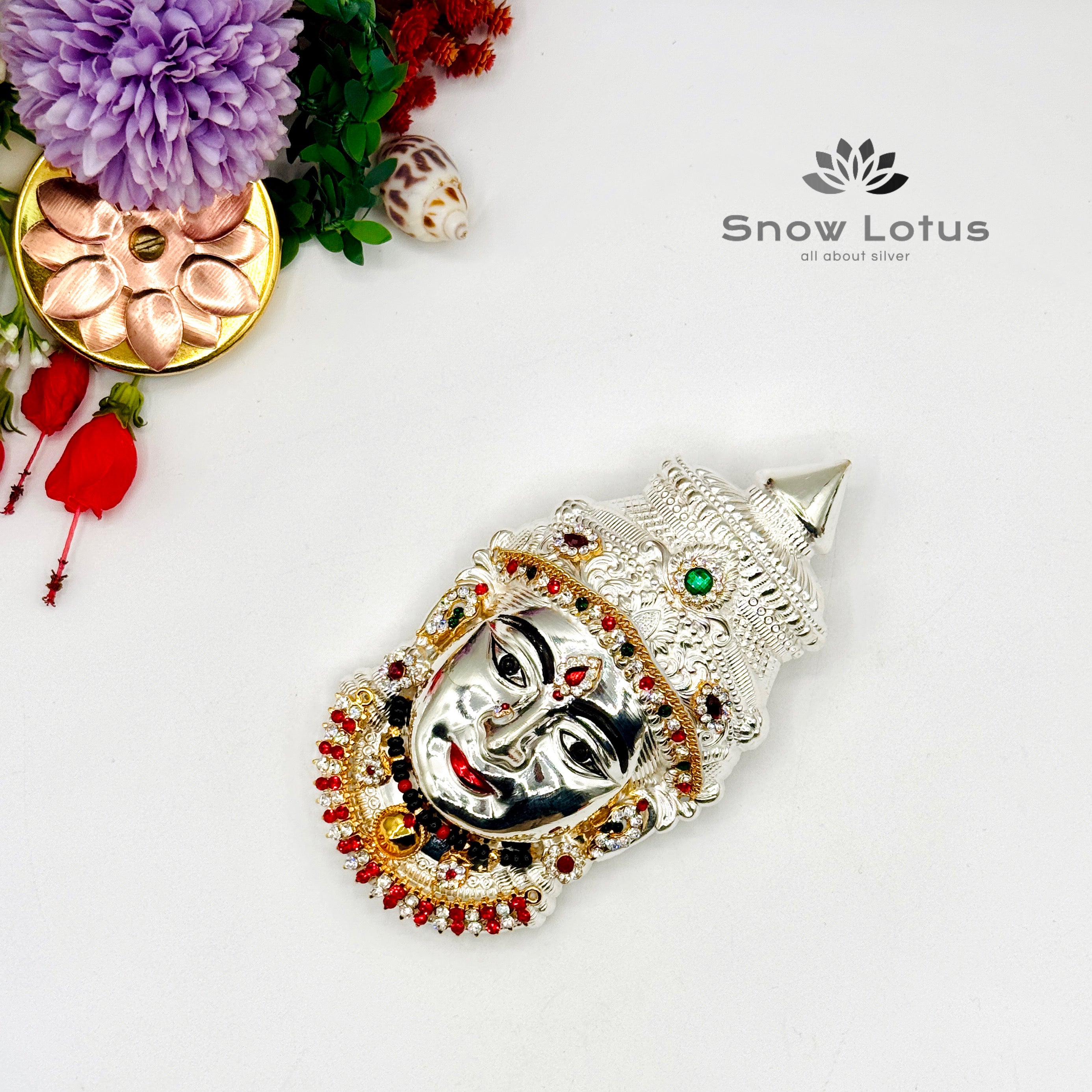 Ammavari face Silver Glossy finish with Accesories M2