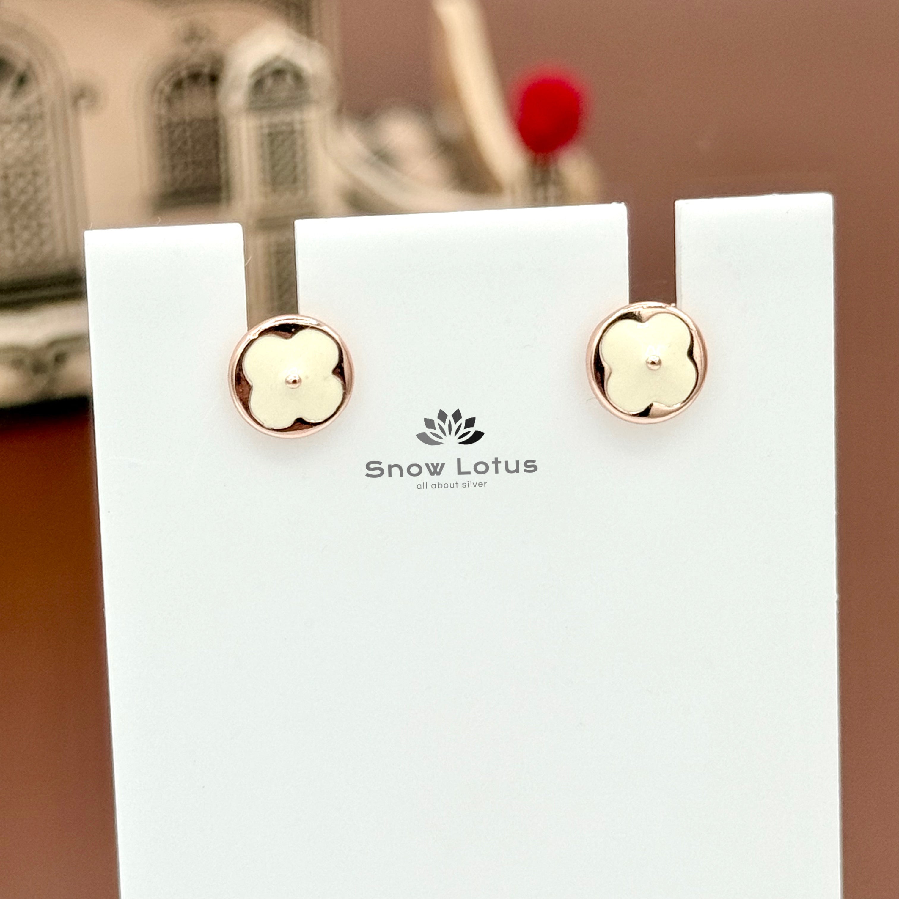 Rosegold Flower Studs