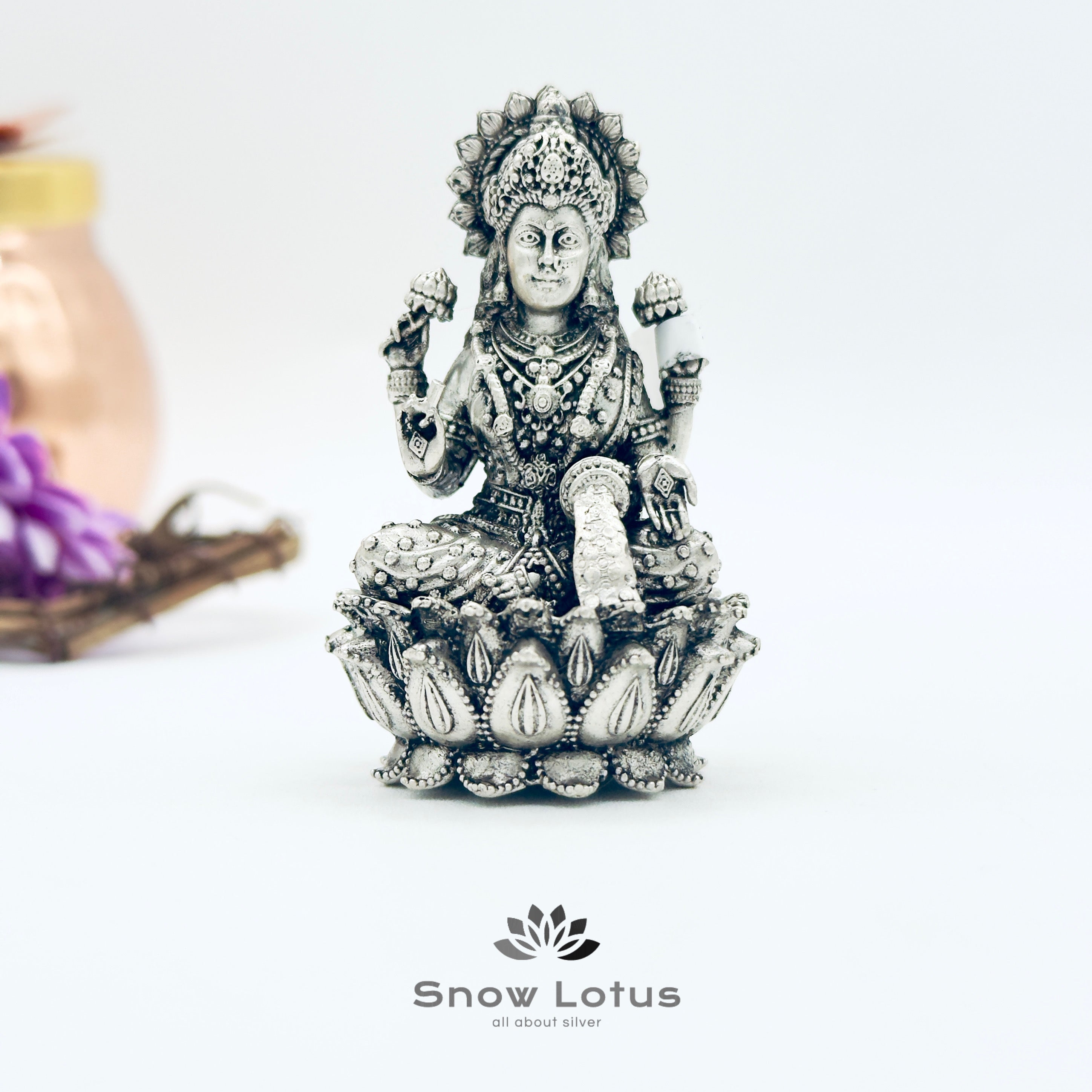 Lakshmi on Lotus work 3D Hallow