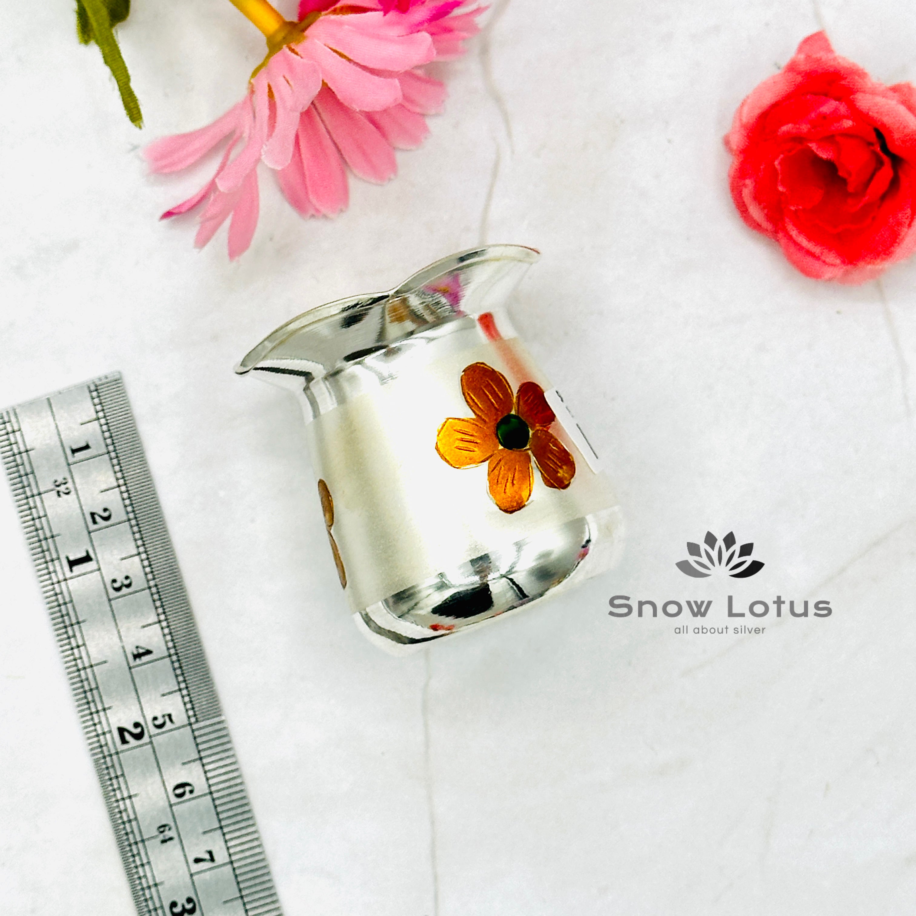 Enamel Flower Glass