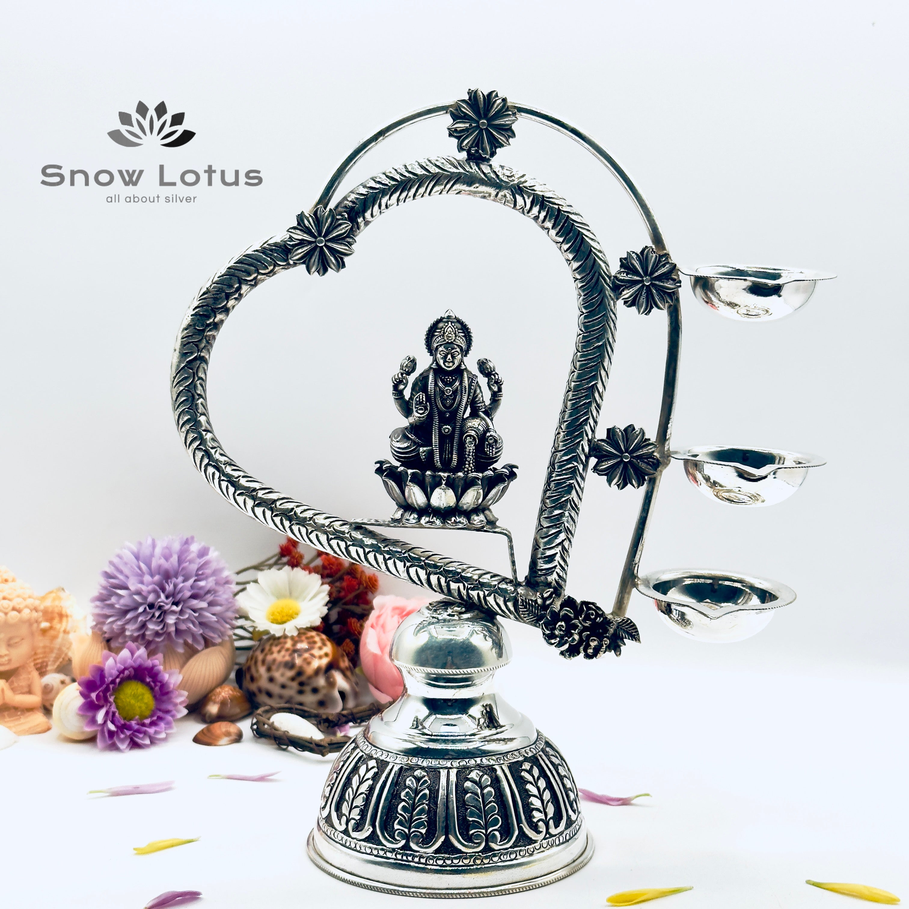 Antique Lakshmi Ganesh Diya Pair